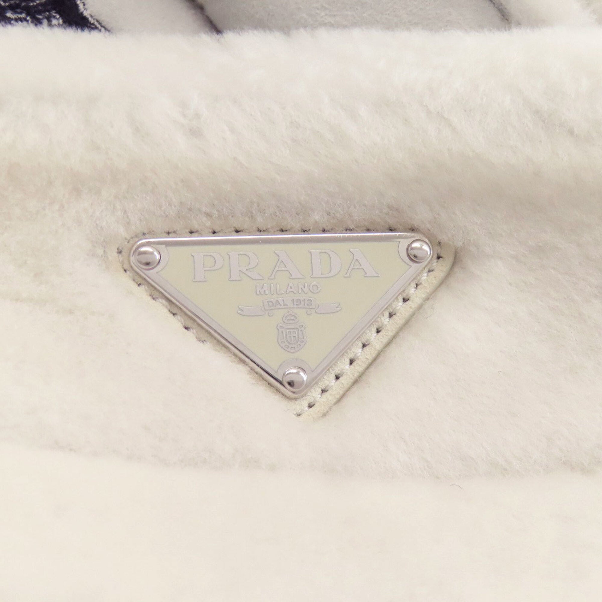 Prada White Leather Tote Bag (Pre-Owned)