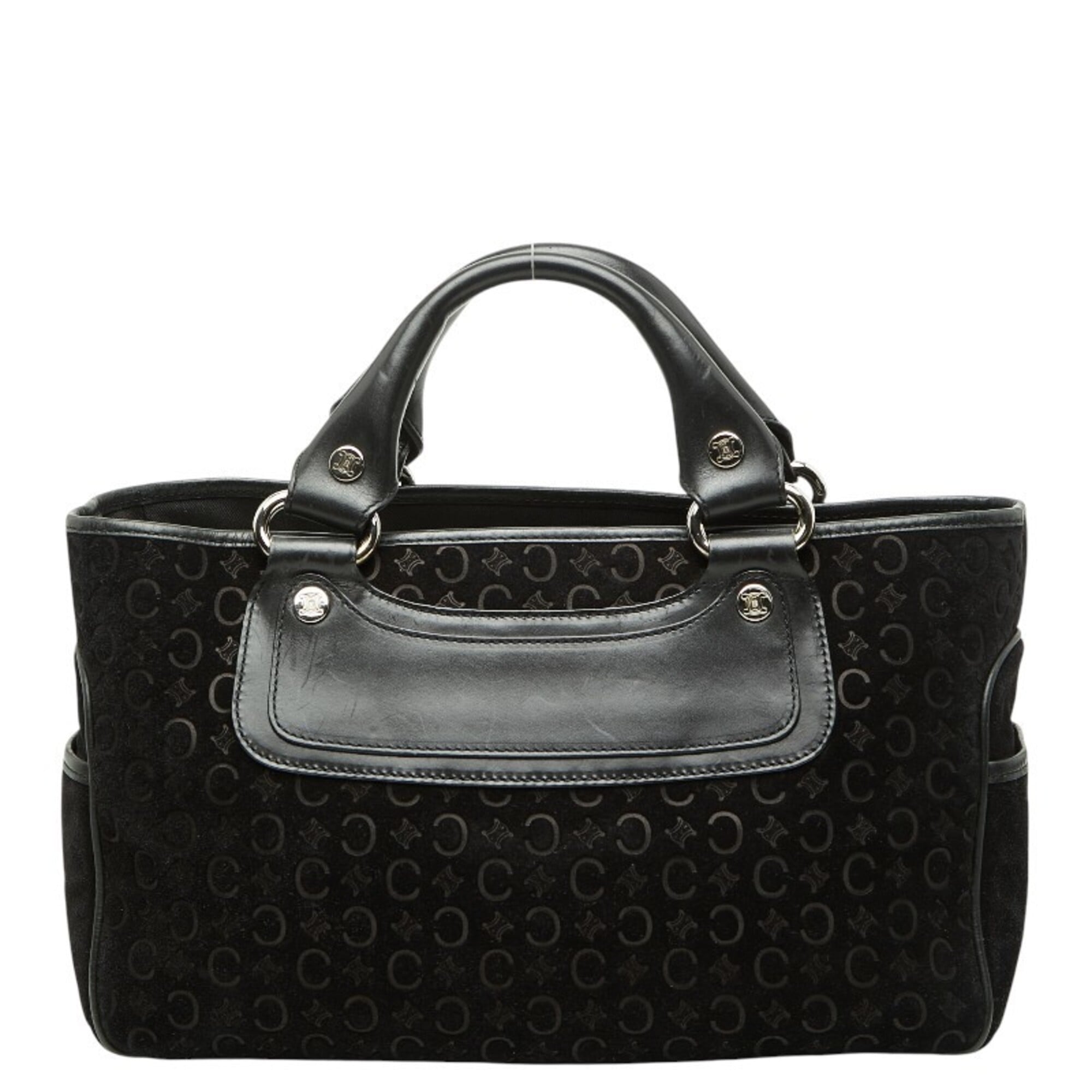 Celine Black Suede Leather Handbag (Pre-Owned)