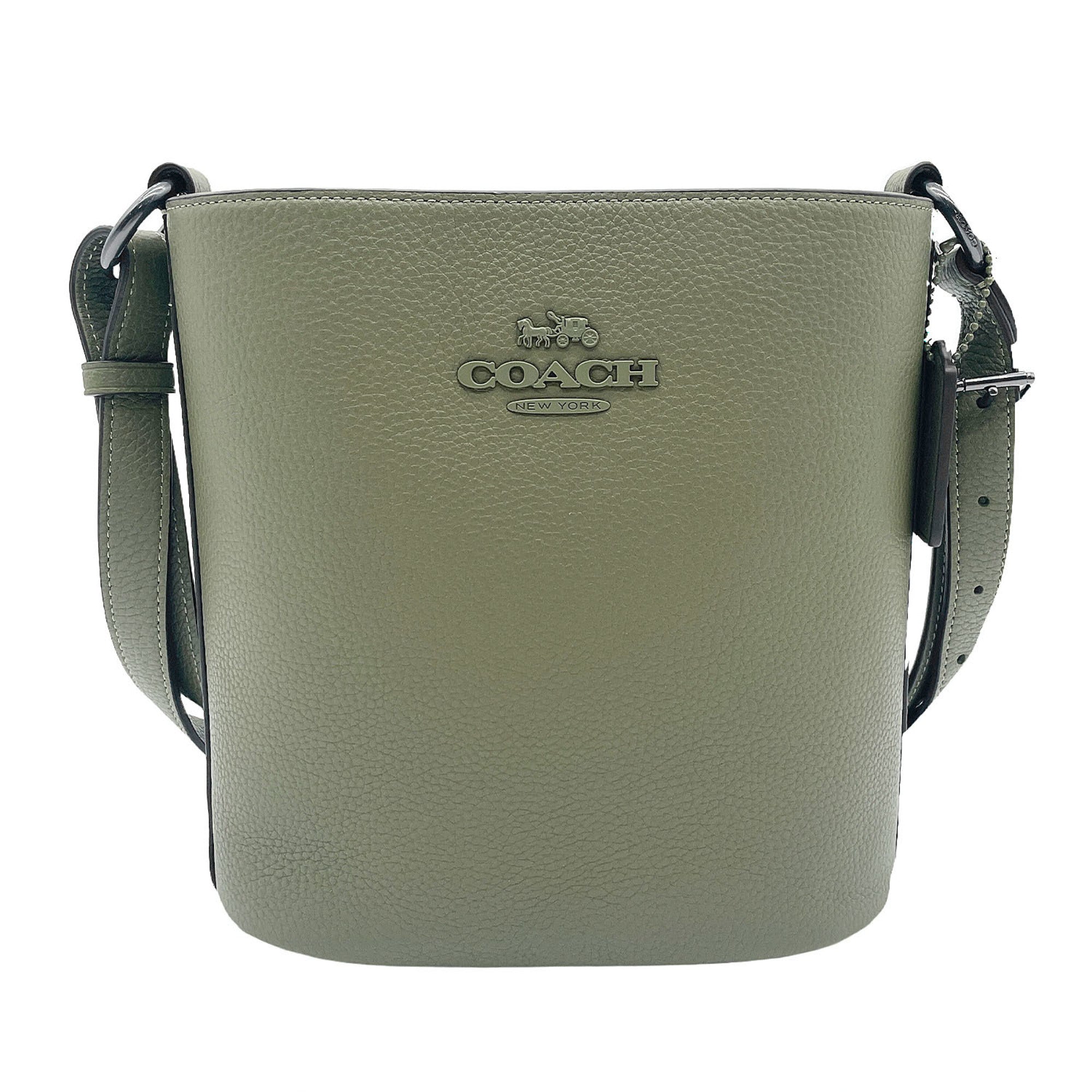 Coach Khaki Leather Shoulder Bag (Pre-Owned)