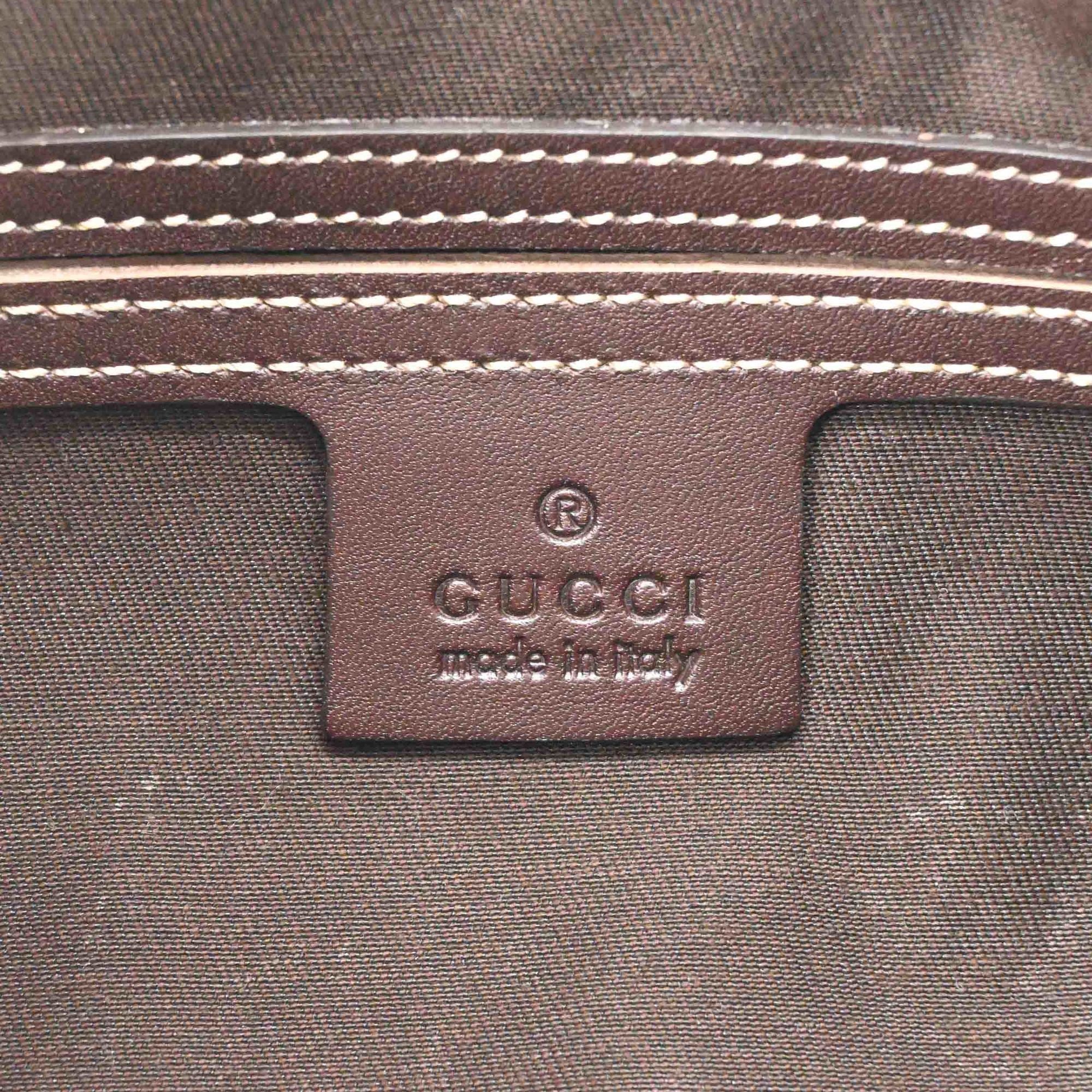 Gucci Beige Brown Pvc Leather Shoulder Bag (Pre-Owned)