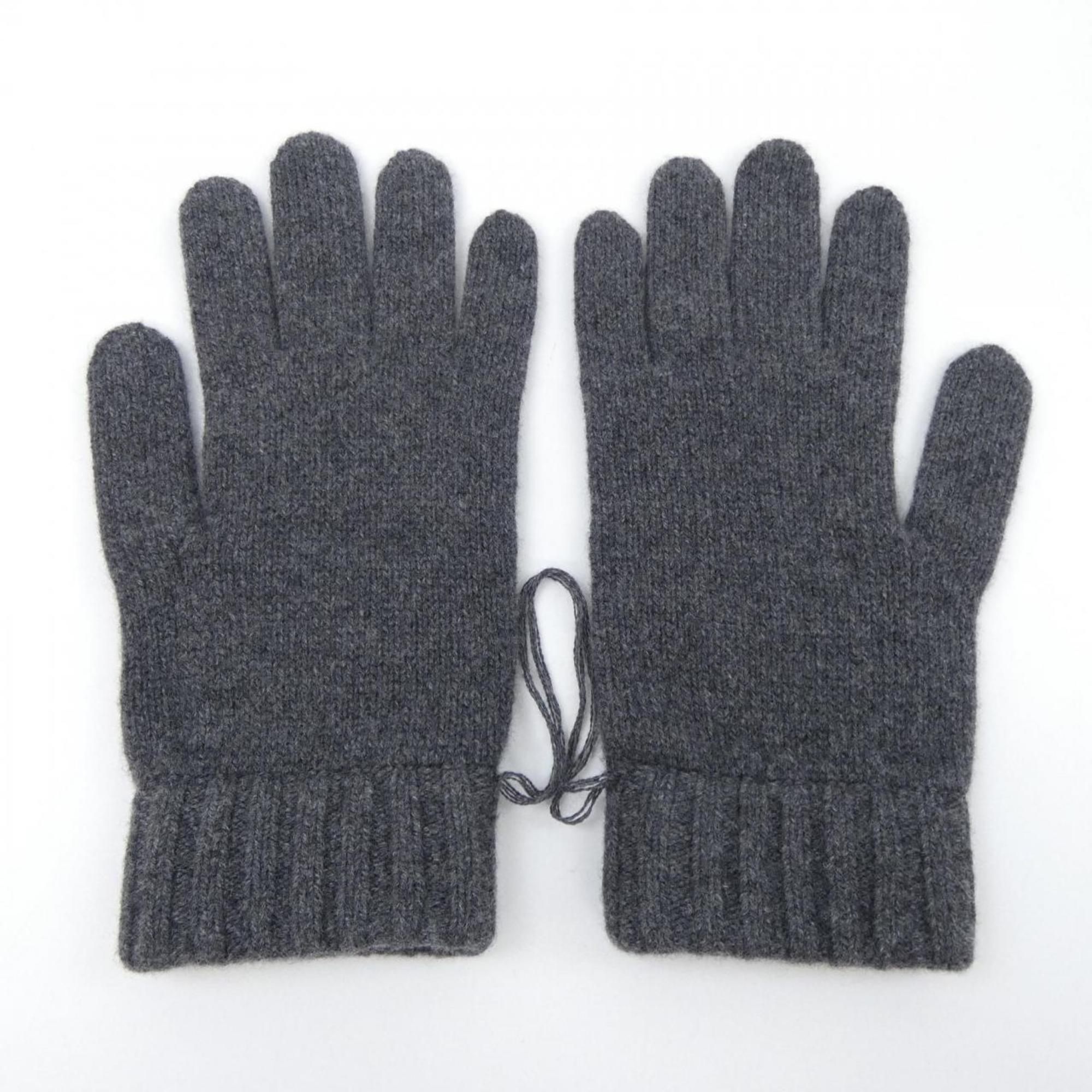 Hermes Gray Cashmere Warm Gloves (Pre-Owned)