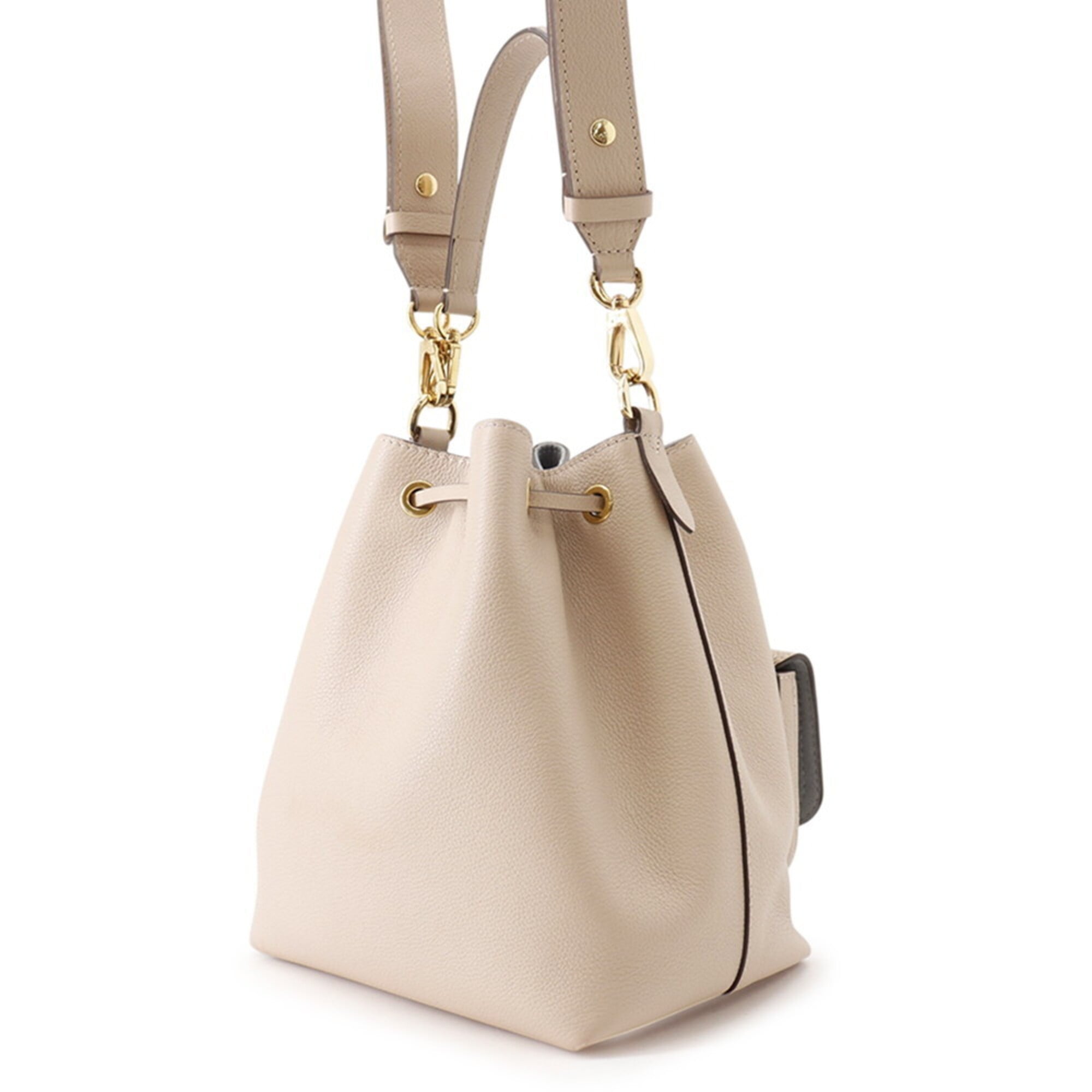 Louis Vuitton Beige Leather Handbag Shoulder Bag (Pre-Owned)