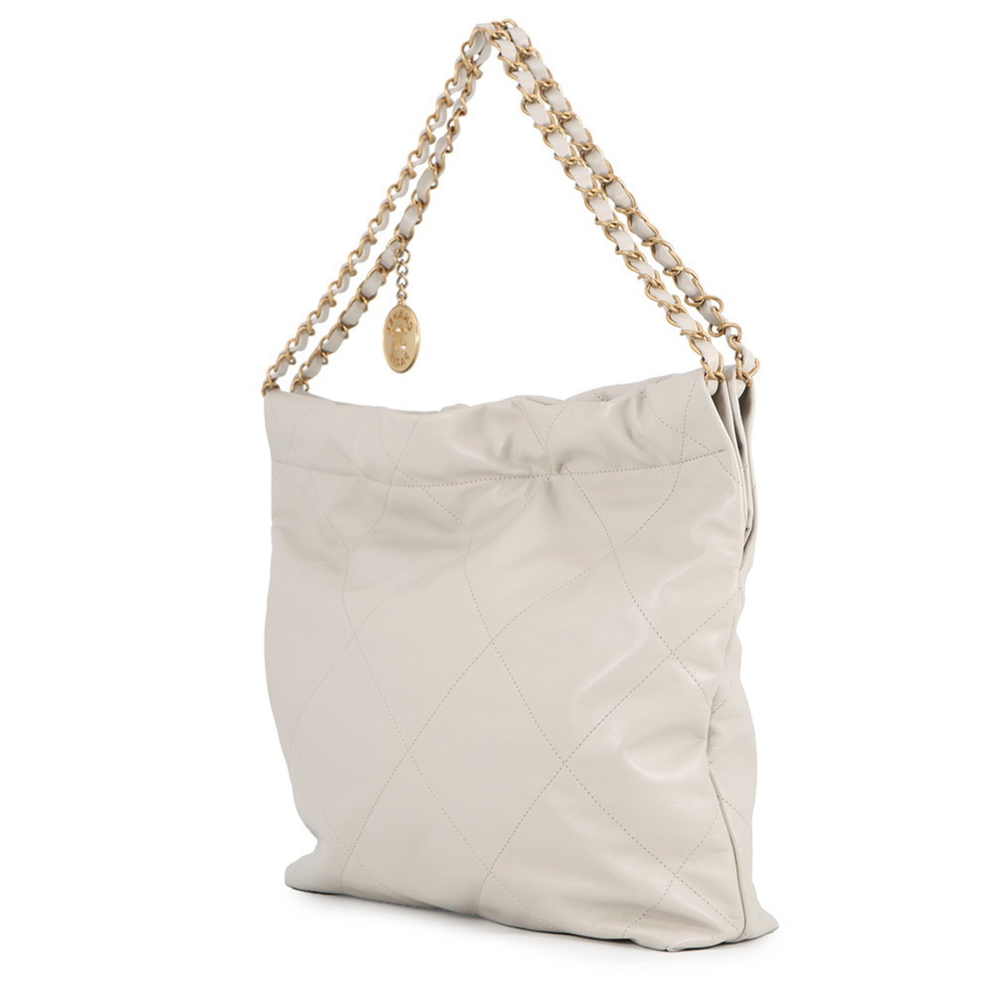 Chanel Ivory Leather Handbag Pouch (Pre-Owned)
