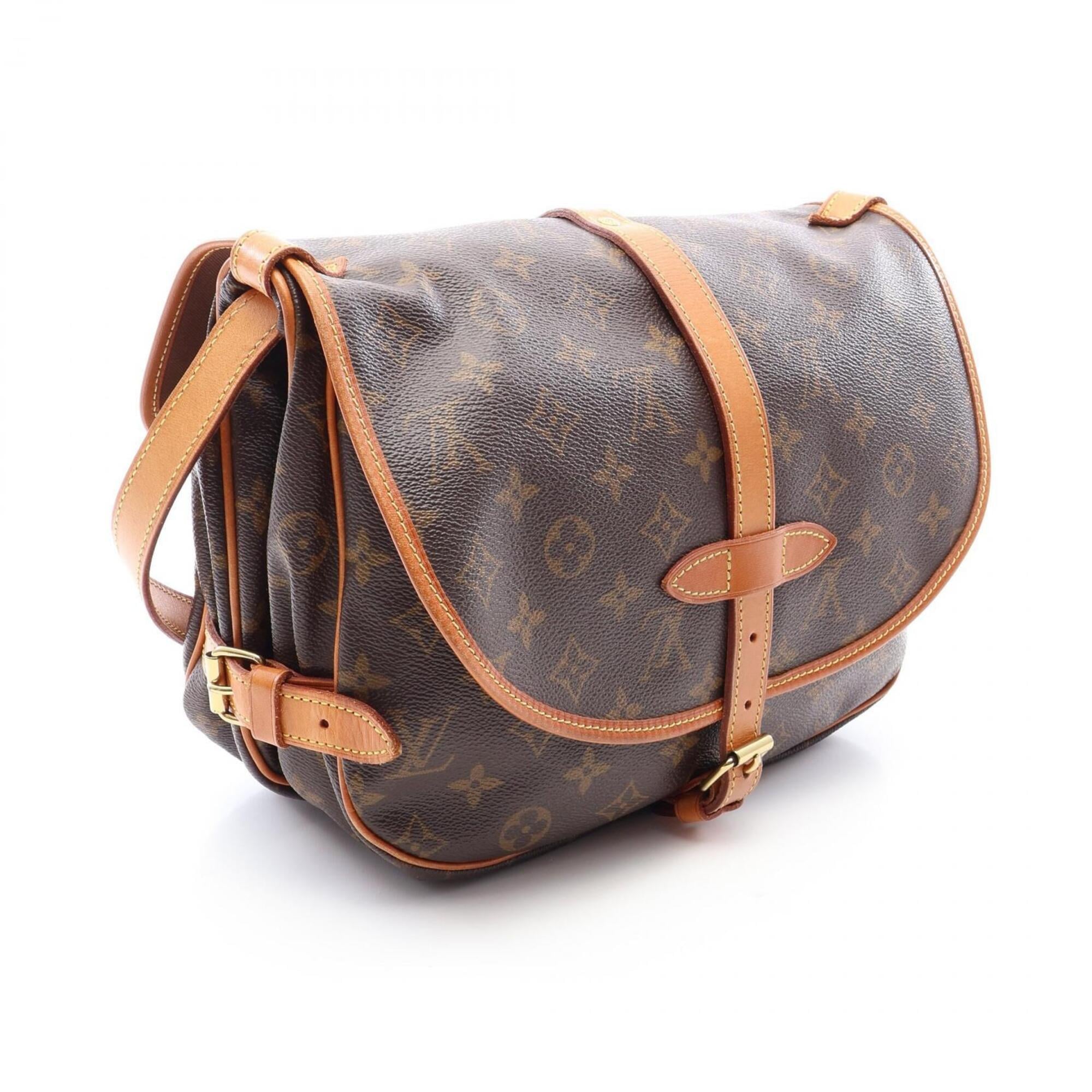Louis Vuitton Brown Coated Canvas Pvc Monogram Leather Handbag Shoulder Bag (Pre-Owned)