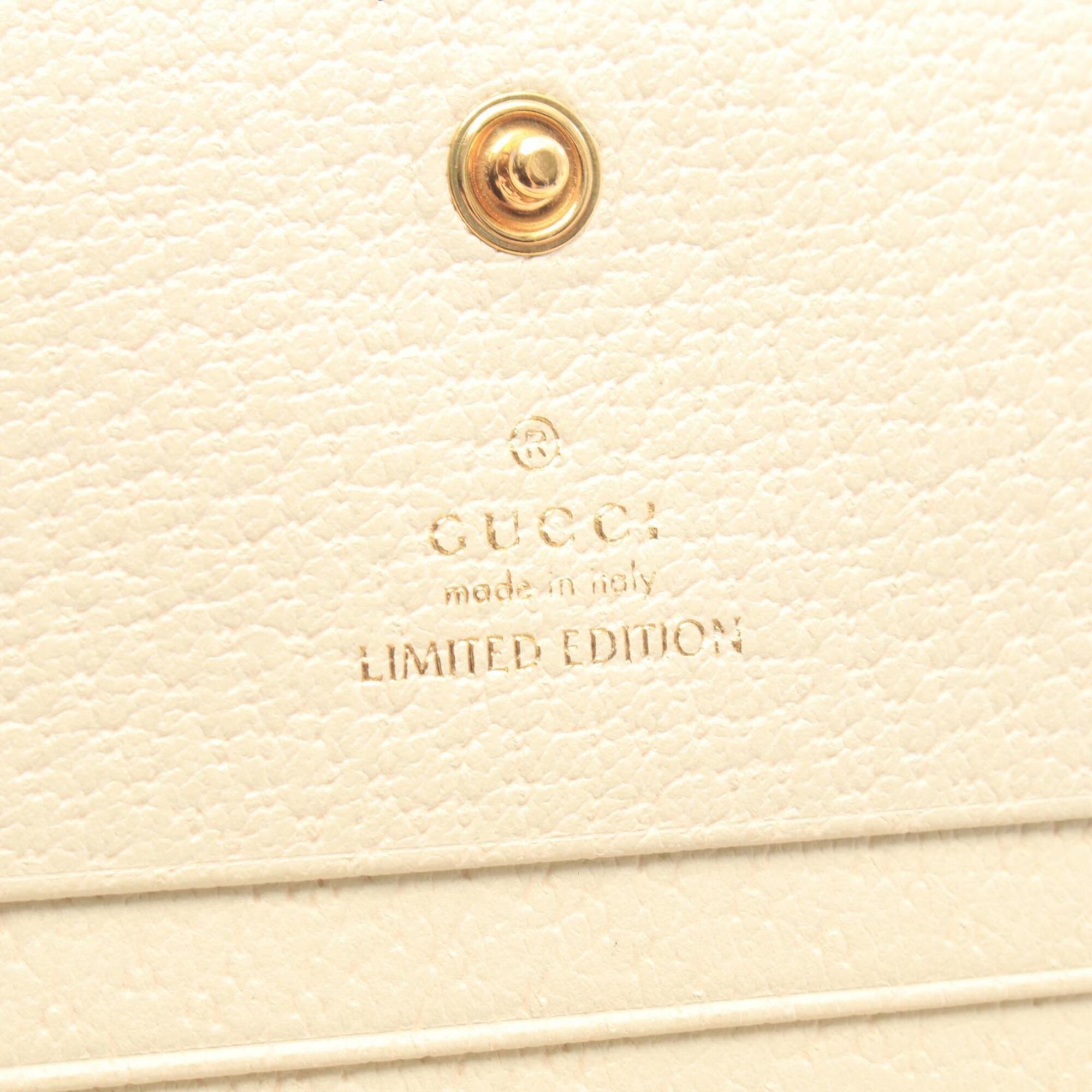 Gucci Ivory Multi-Color Canvas Leather Wallet (Bi-Fold) (Pre-Owned)