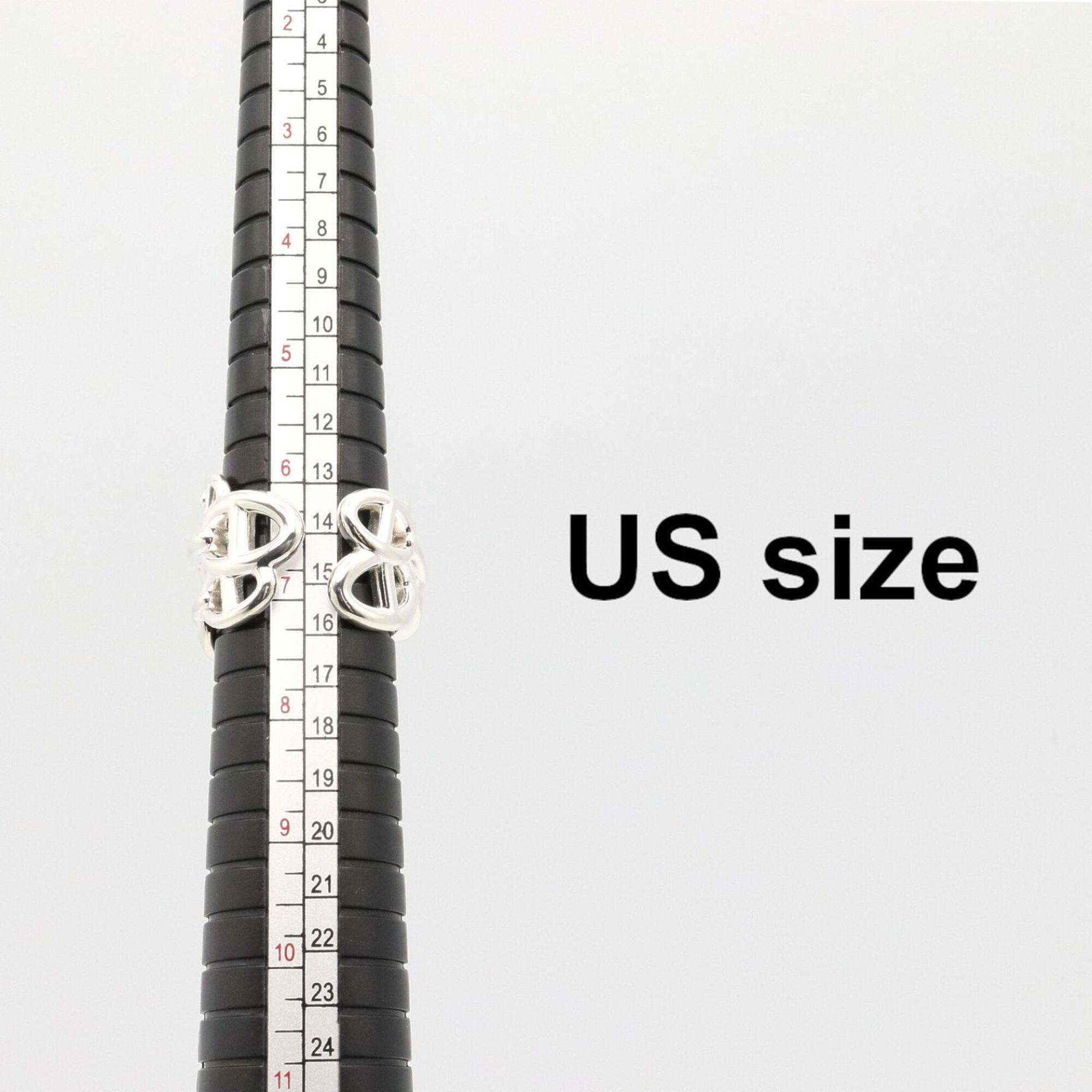 Hermes Silver Silver 925 Band Ring (Pre-Owned)