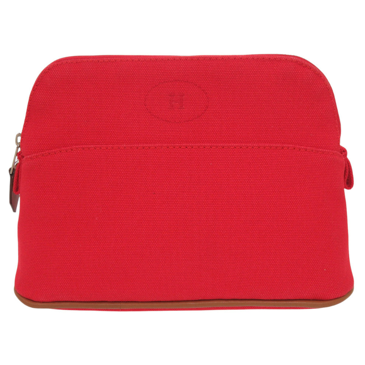 Hermes Brown Red Color Cotton Handbag Pouch (Pre-Owned)