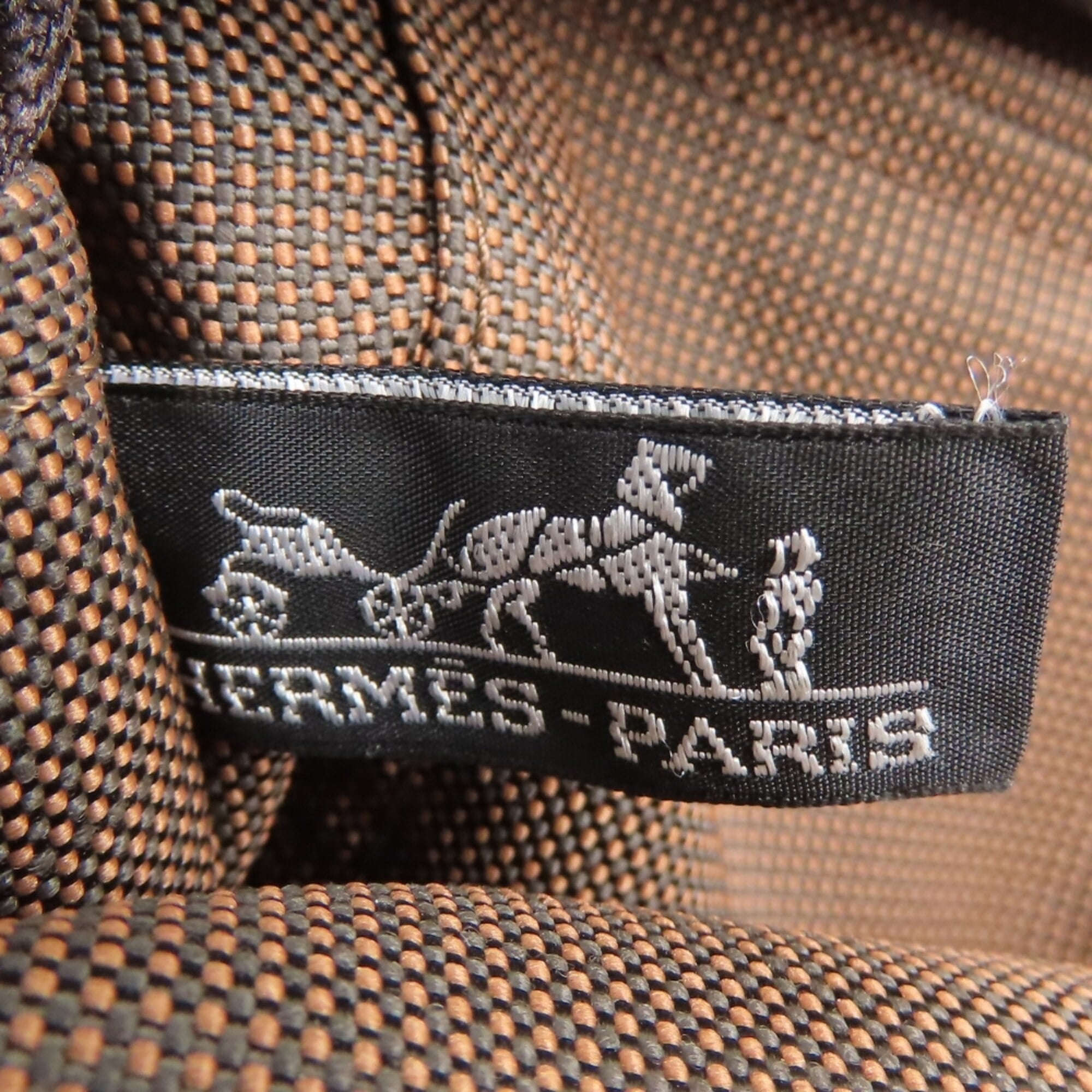 Hermes Brown Polyester Tote Bag (Pre-Owned)