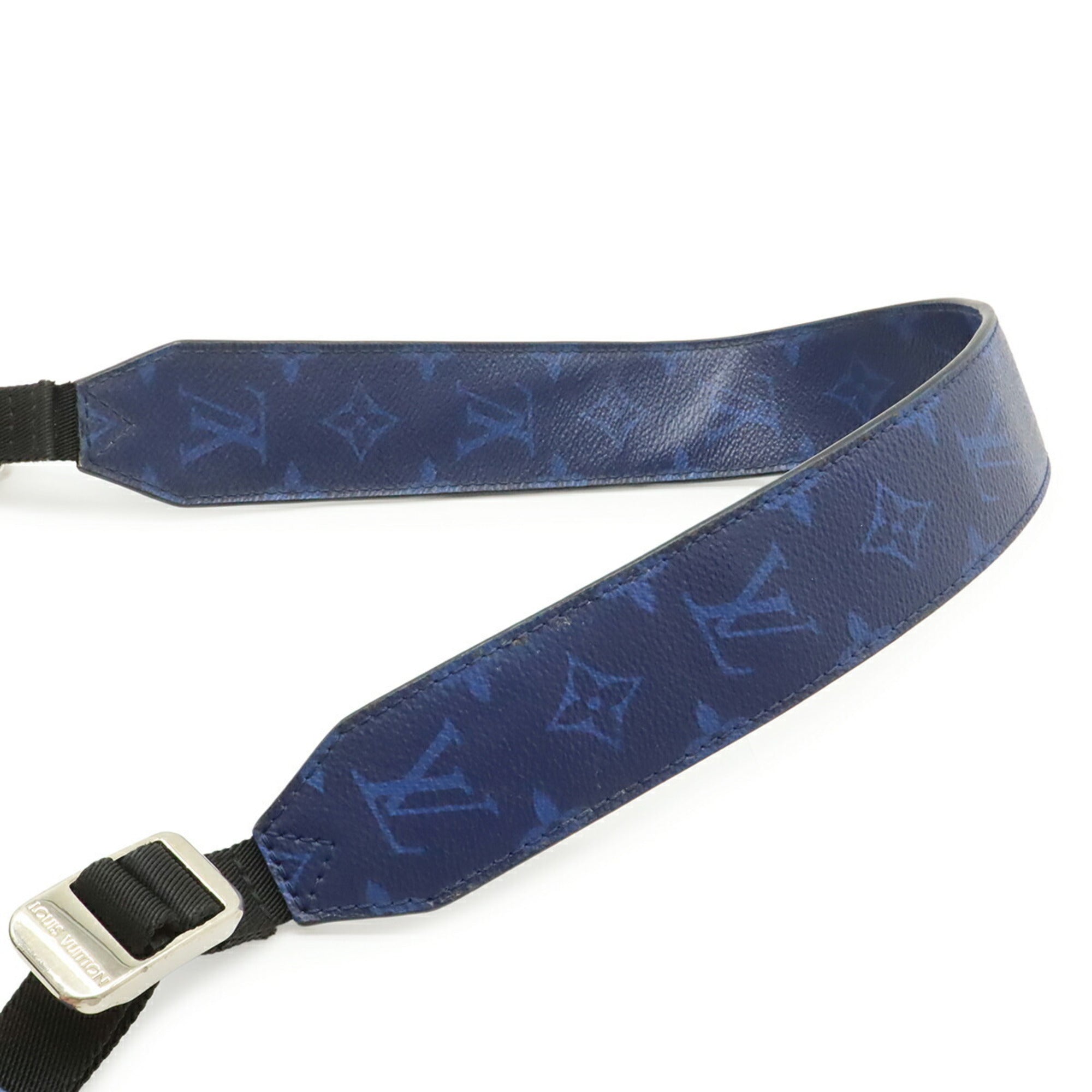 Louis Vuitton Cobalt Monogram Canvas Pvc Coated Canvas Taiga Leather Leather Messenger Bag Shoulder Bag (Pre-Owned)