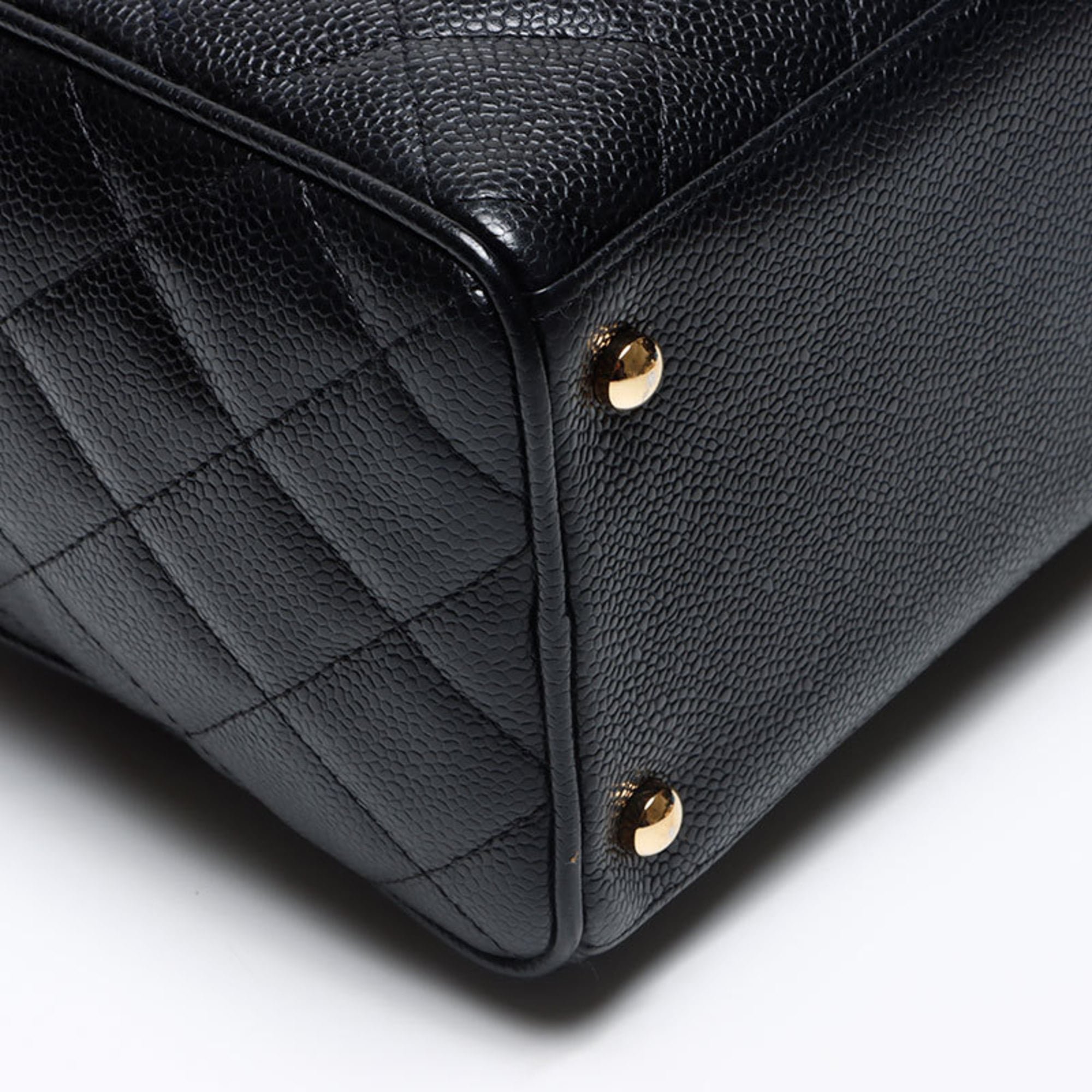Chanel Black Grained Calfskin Boston Bag (Pre-Owned)