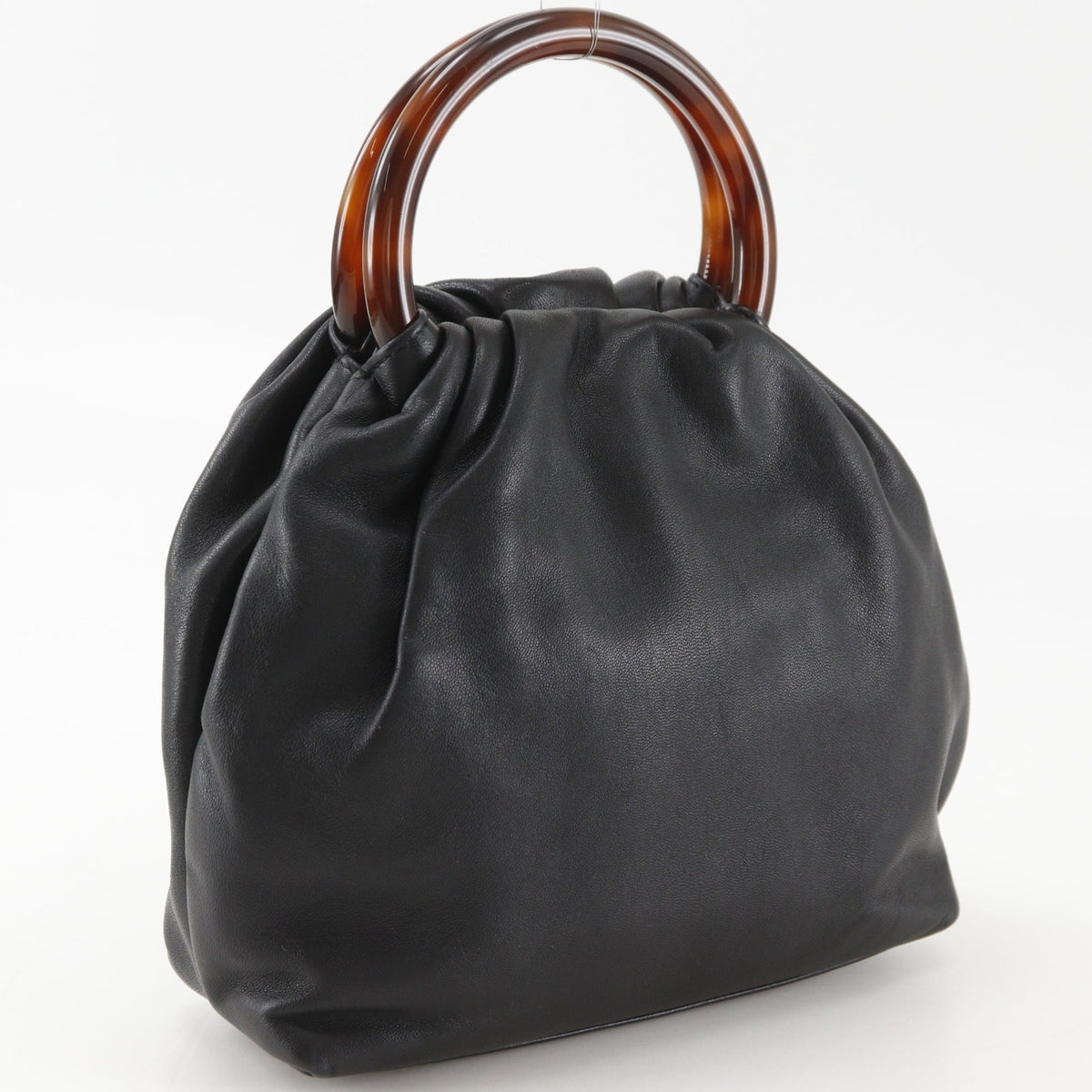 Chanel Black Brown Leather Handbag (Pre-Owned)