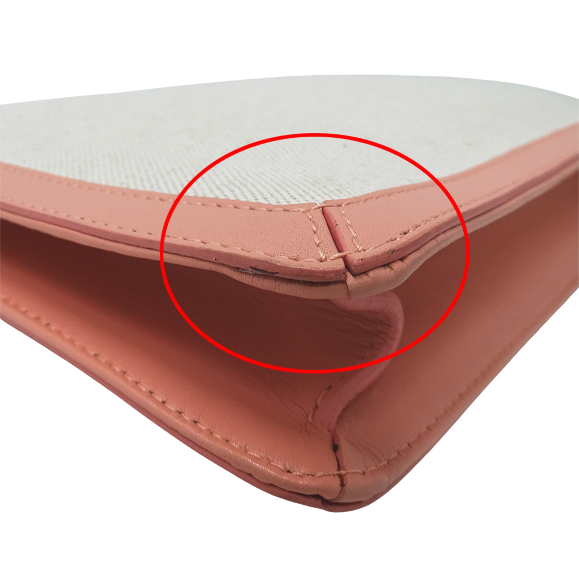 Balenciaga Pink White Canvas Clutch Bag Handbag (Pre-Owned)