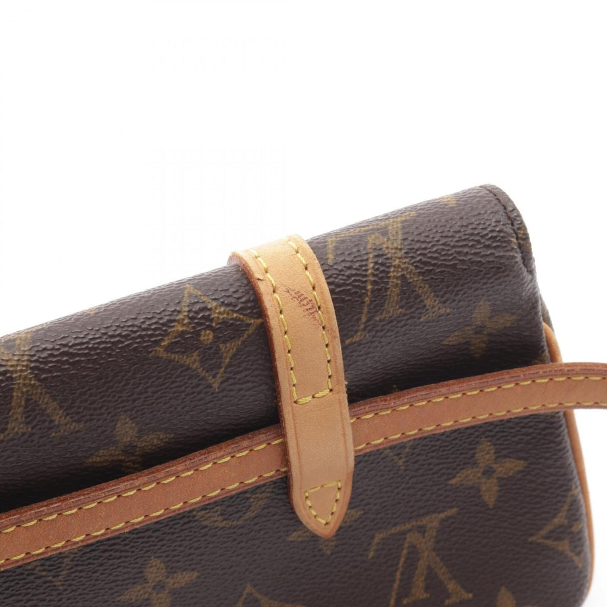 Louis Vuitton Brown Pvc Coated Canvas Leather Fanny Pack Handbag Pochette (Pre-Owned)