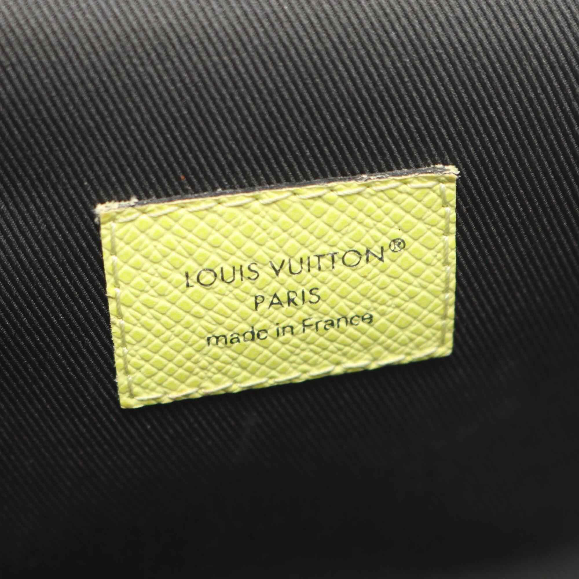 Louis Vuitton Lemon Yellow Yellow Coated Canvas Leather Handbag Shoulder Bag (Pre-Owned)