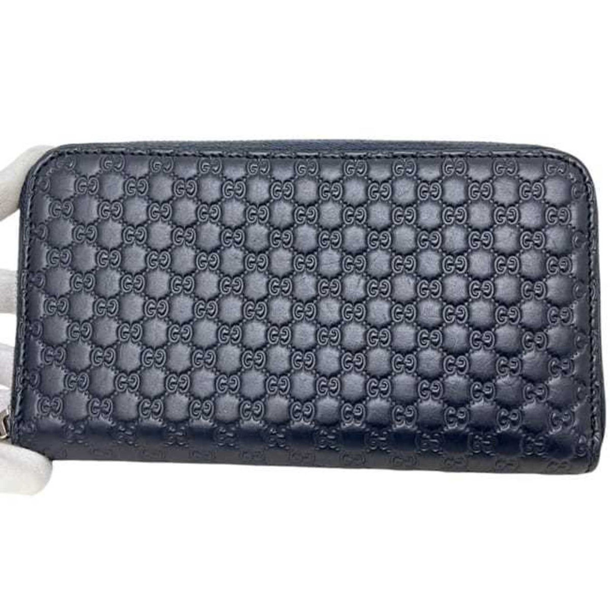 Gucci Navy Leather Long Wallet (Bi-Fold) (Pre-Owned)