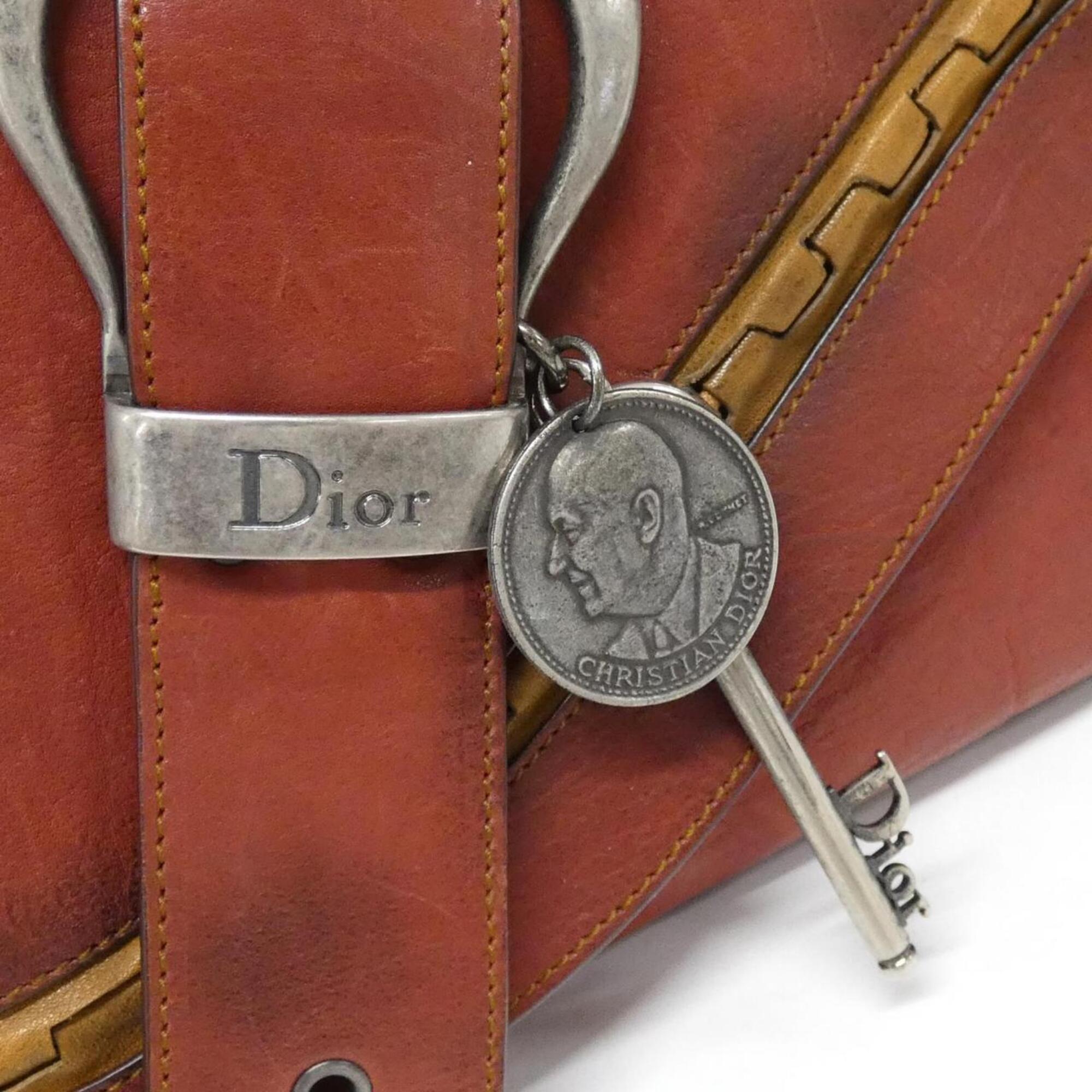 Christian Dior Bordeaux Leather Handbag (Pre-Owned)