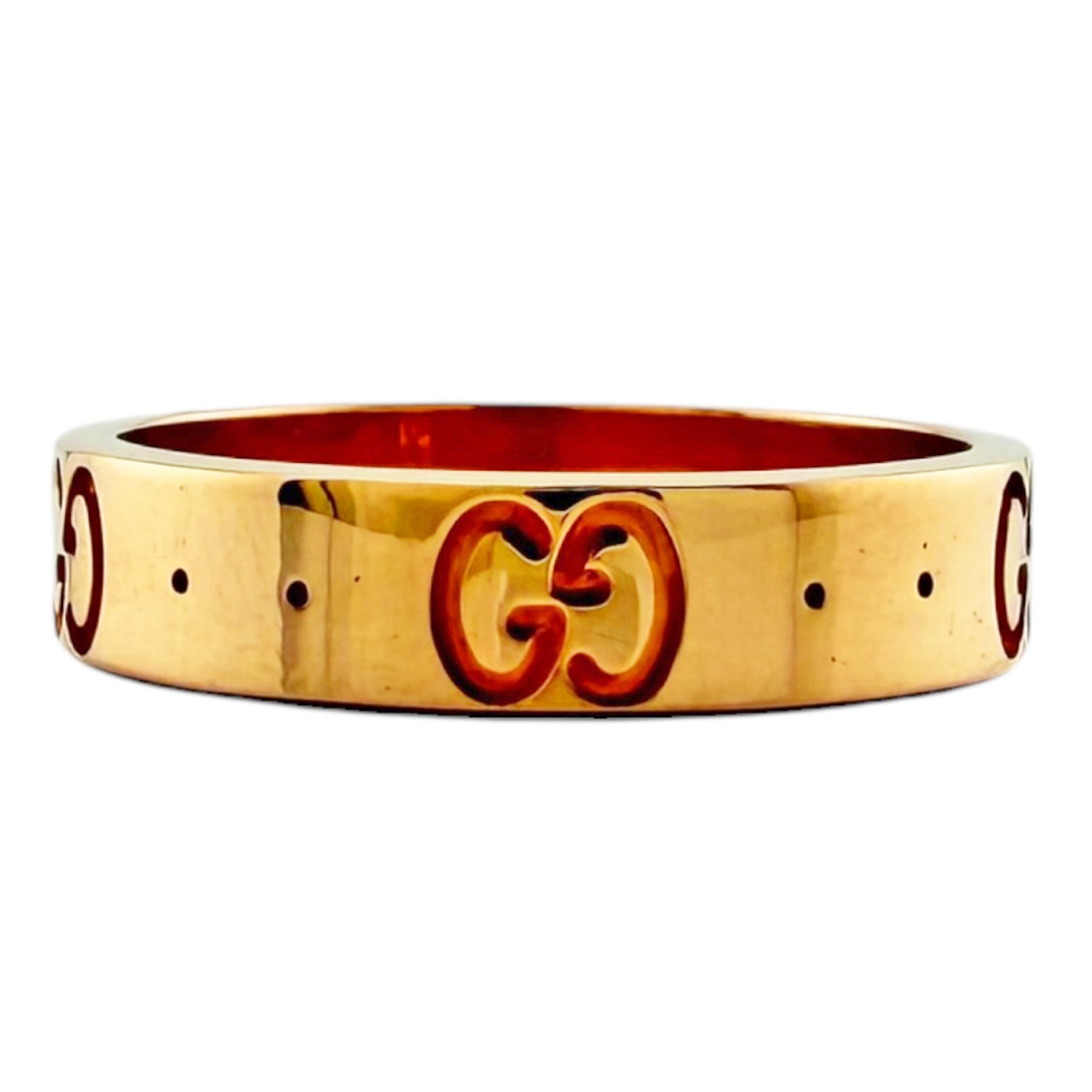 Gucci Icon Pink Gold (18K) Band Ring (Pre-Owned)