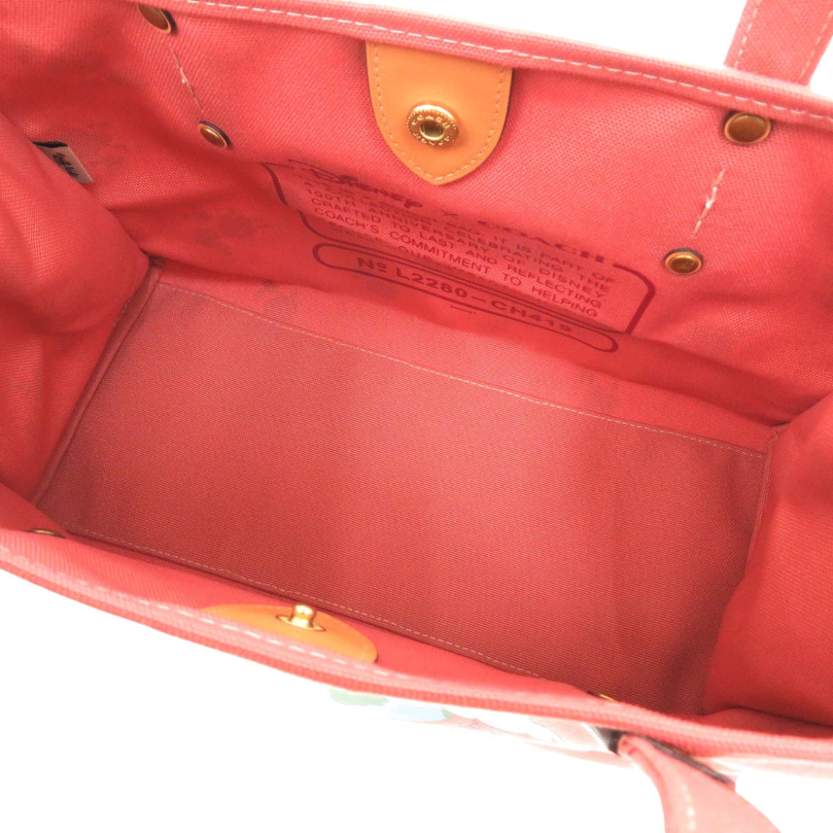 Coach Pink Canvas Leather Tote Bag (Pre-Owned)