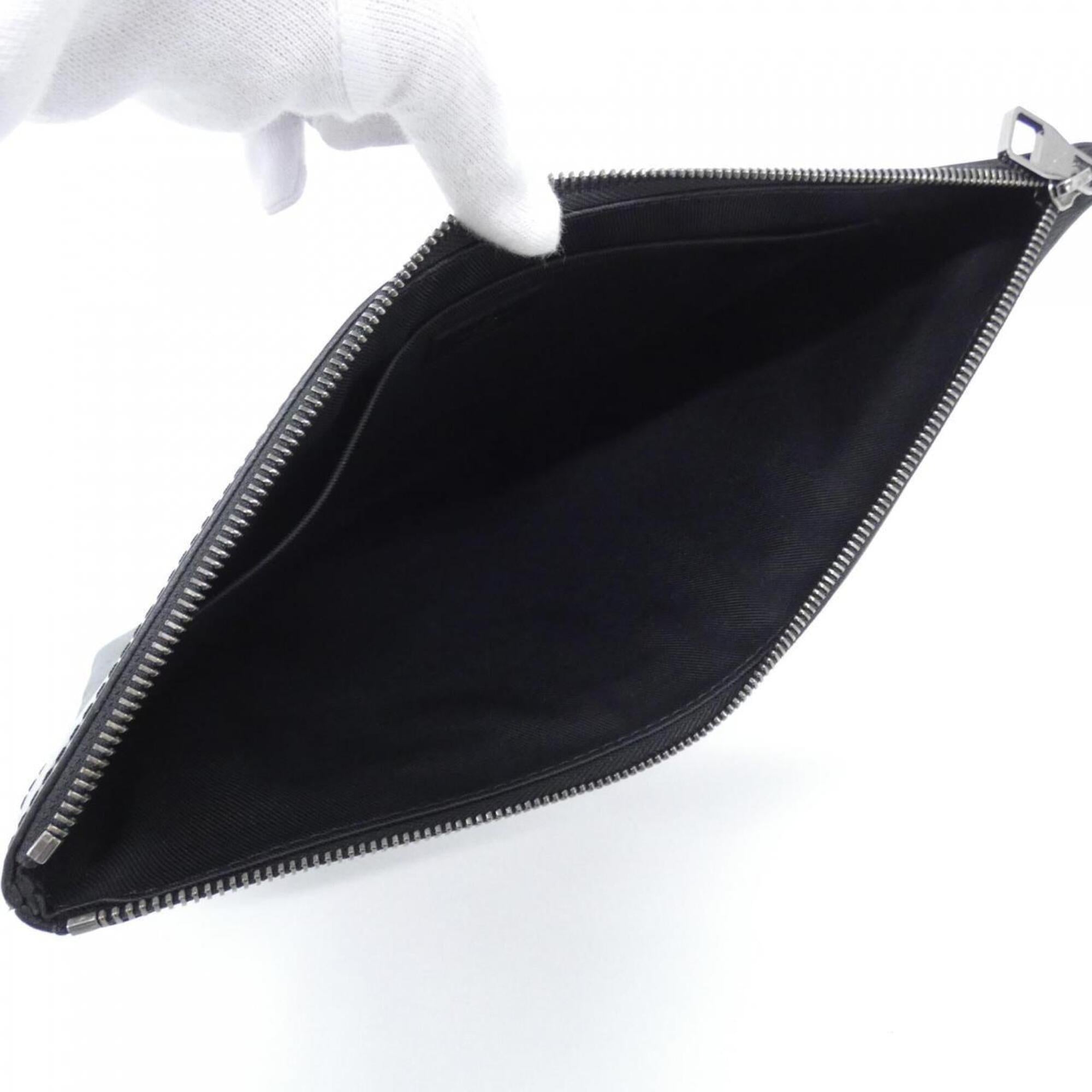 Louis Vuitton Black Coated Canvas Clutch Bag Pochette (Pre-Owned)
