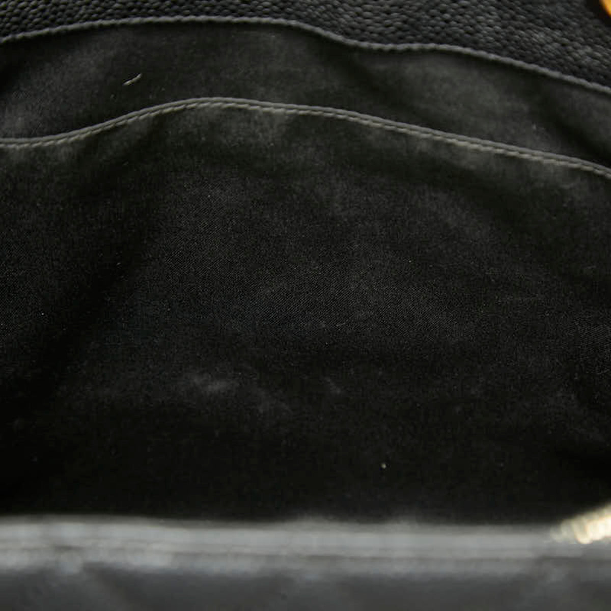 Chanel Black Grained Calfskin Shoulder Bag (Pre-Owned)