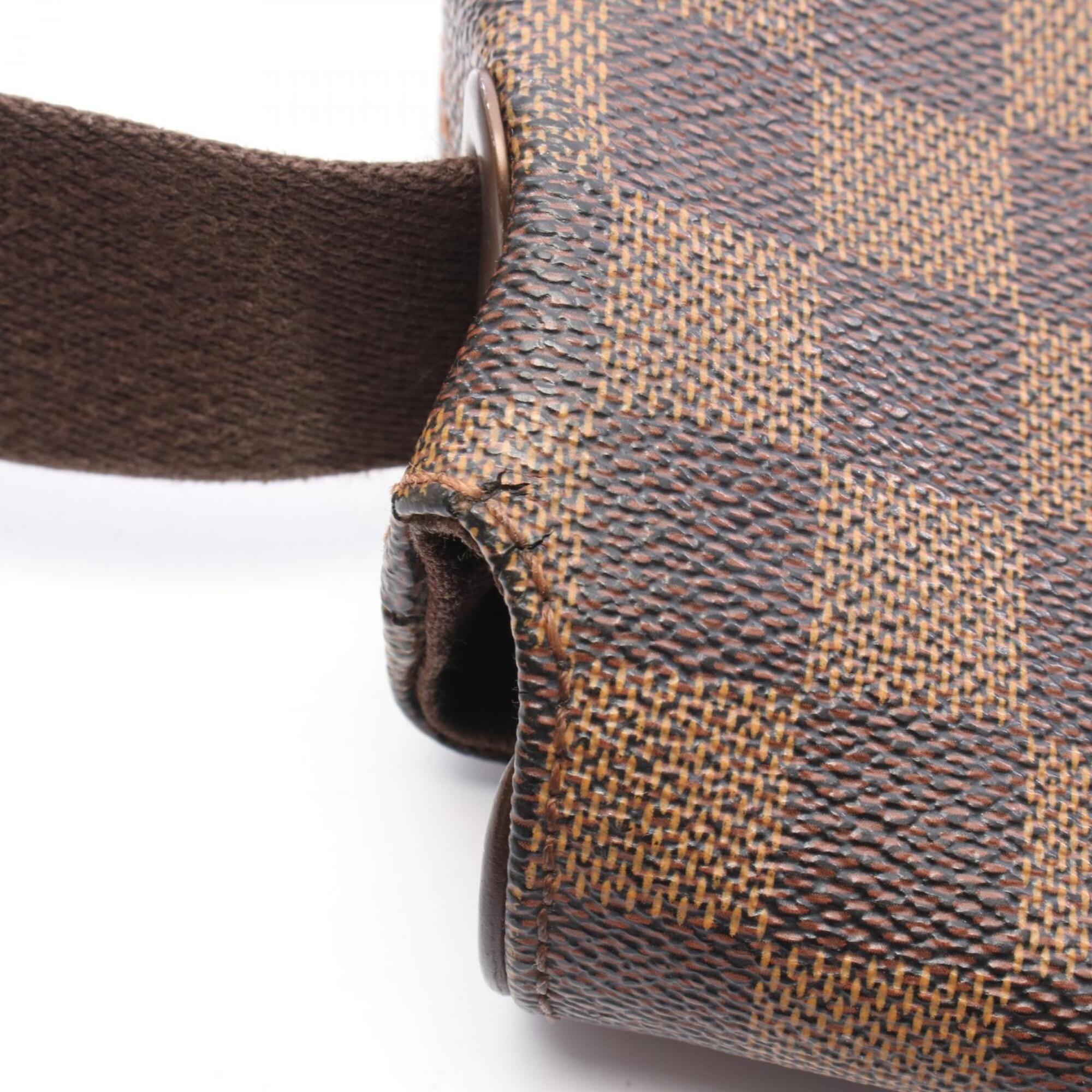 Louis Vuitton Damier Brown Coated Canvas Leather Shoulder Bag (Pre-Owned)