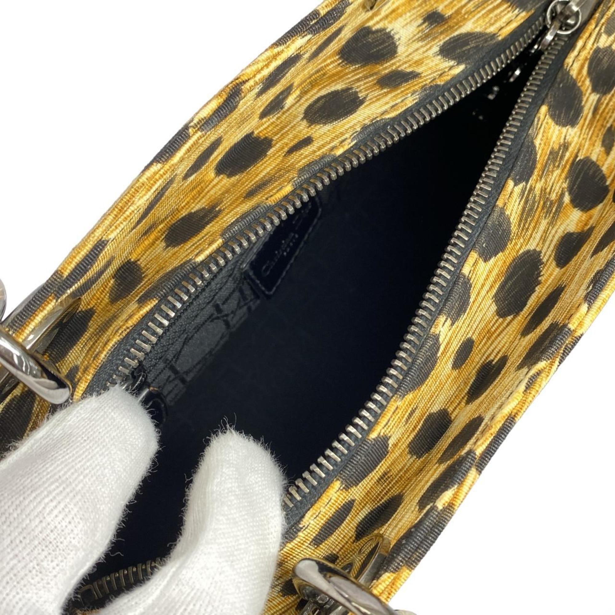 Christian Dior Black Yellow Canvas Handbag (Pre-Owned)