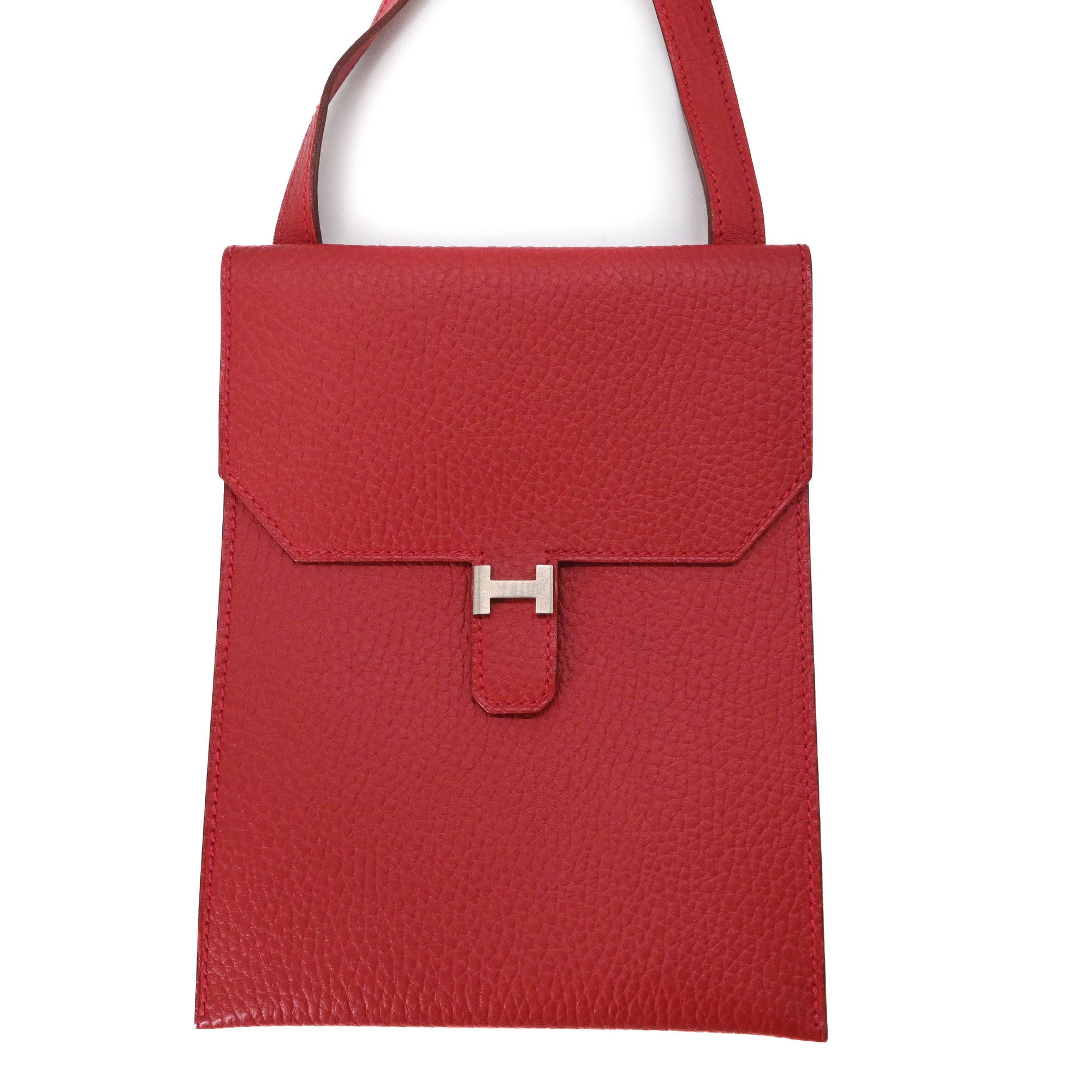 Hermes Red Color Ardennes Leather Pochette Shoulder Bag (Pre-Owned)