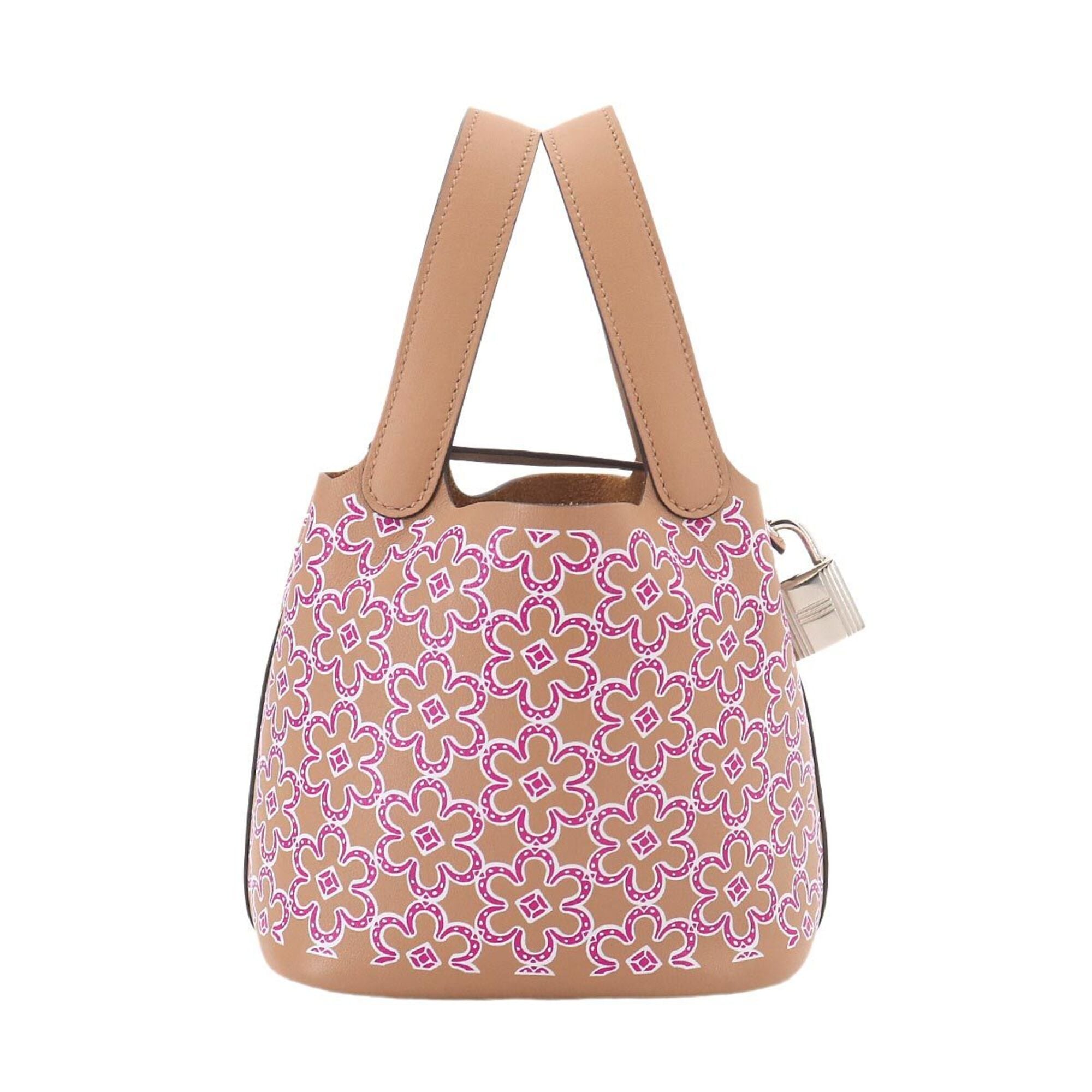 Hermes Beige Pink White Swift Leather Handbag (Pre-Owned)