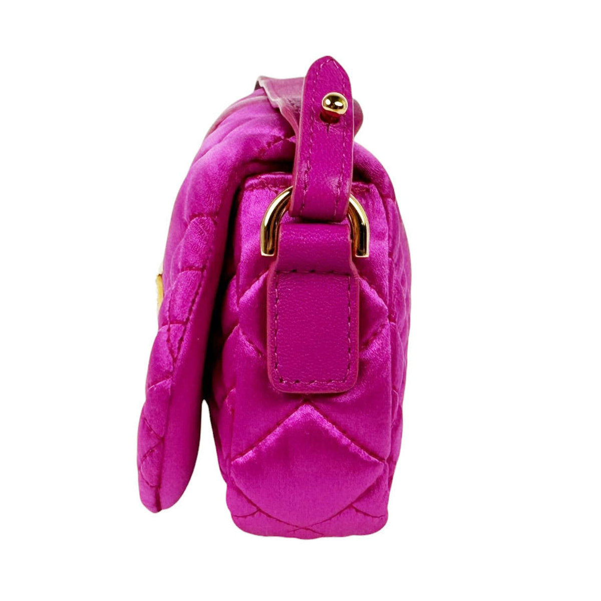 Versace Pink Satin Shoulder Bag (Pre-Owned)