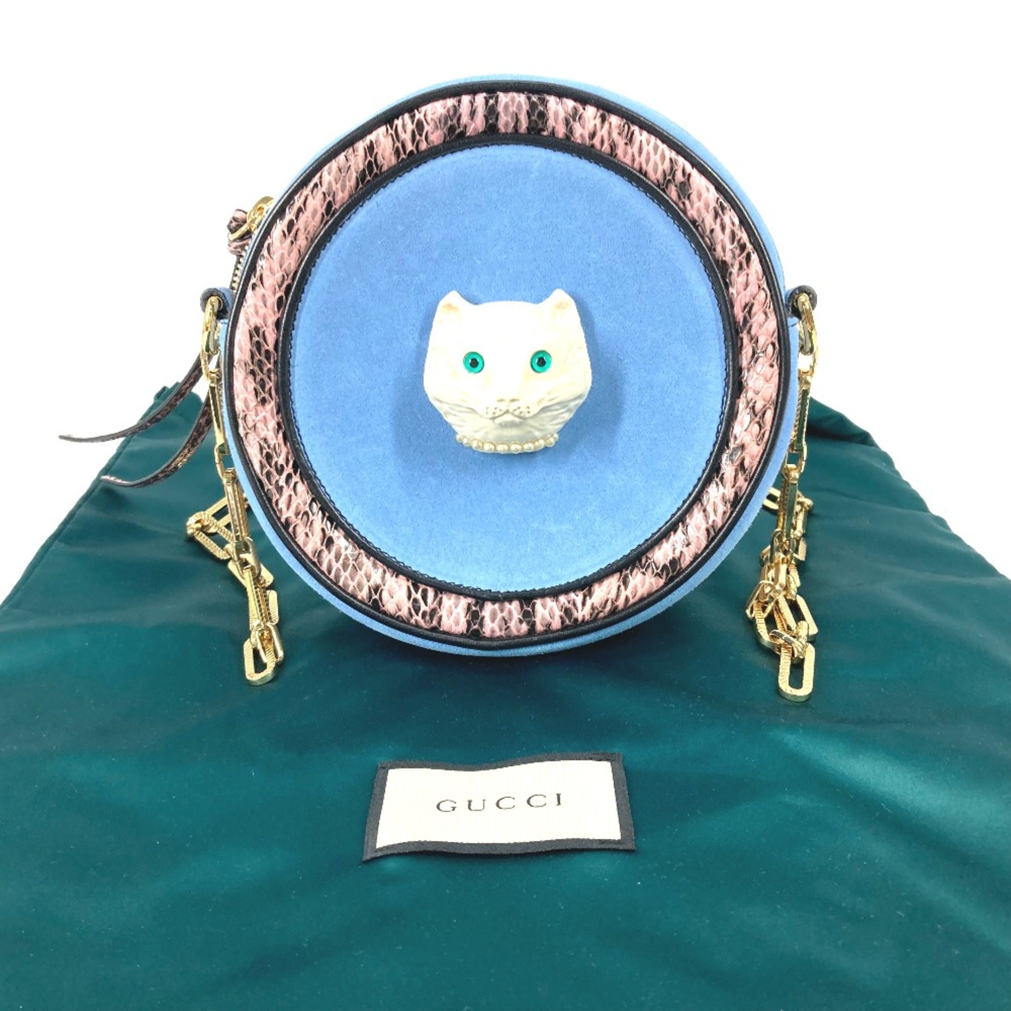 Gucci Blue Leather Shoulder Bag (Pre-Owned)