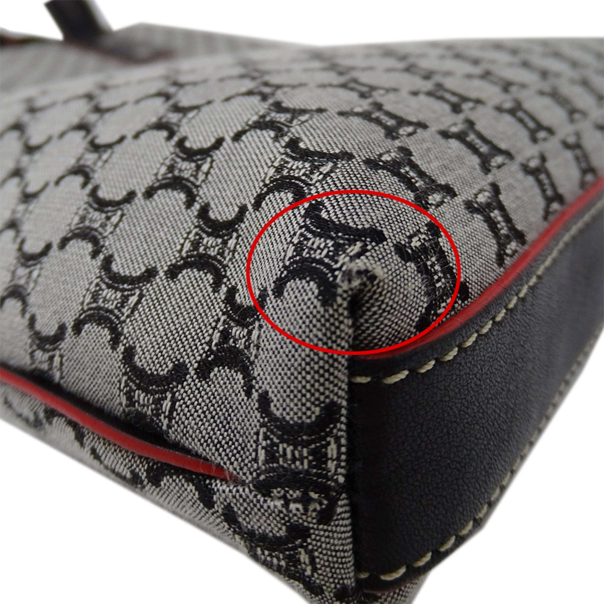 Celine Black Canvas Handbag Tote Bag (Pre-Owned)