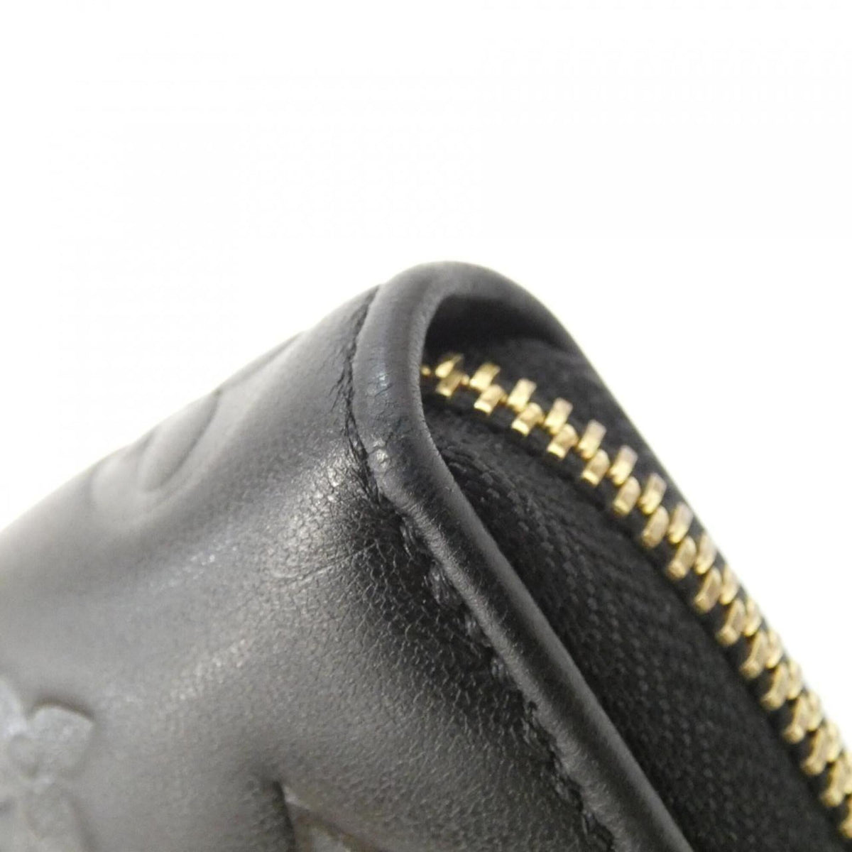 Louis Vuitton Black Leather Long Wallet (Bi-Fold) (Pre-Owned)
