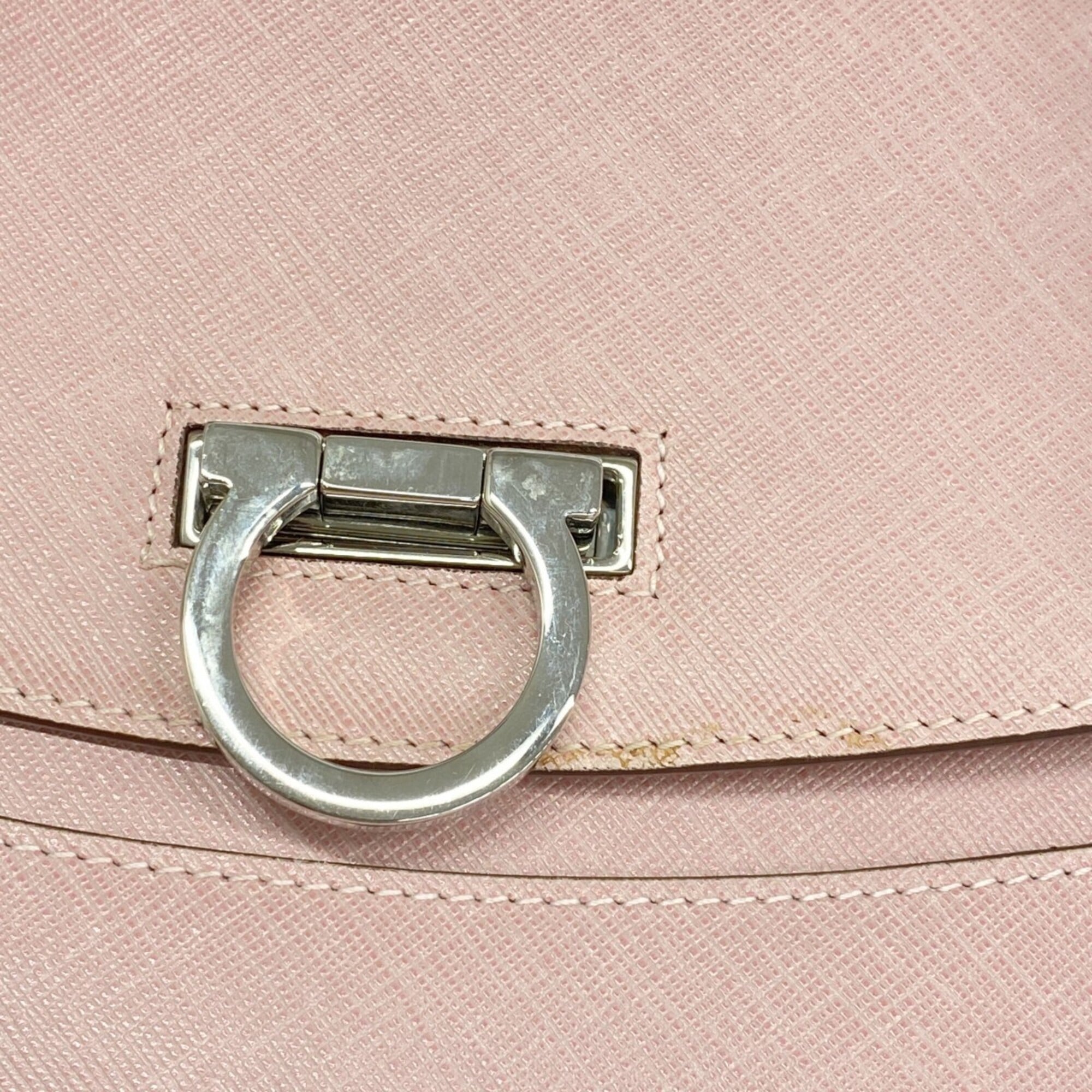 Salvatore Ferragamo Pink Leather Handbag (Pre-Owned)