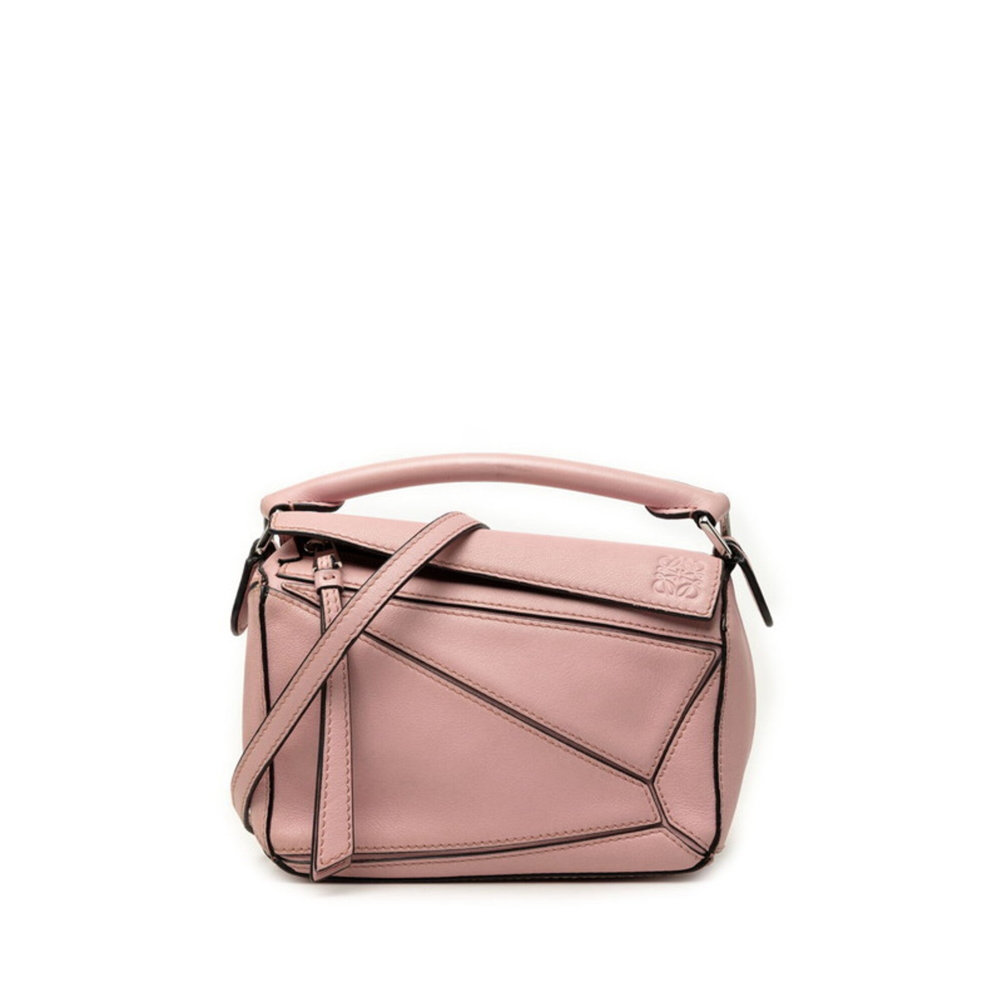 Loewe Pink Leather Handbag Shoulder Bag (Pre-Owned)