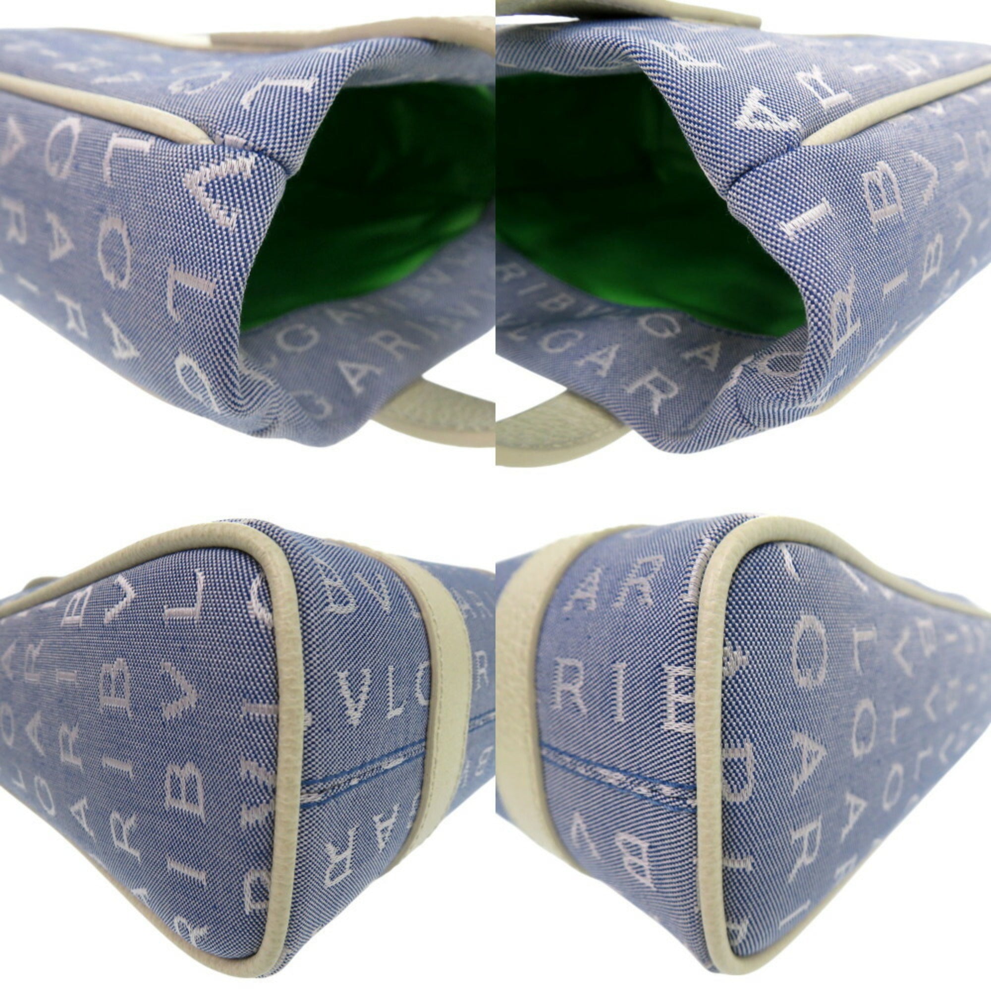 Bvlgari Blue Ivory Canvas Tote Bag (Pre-Owned)