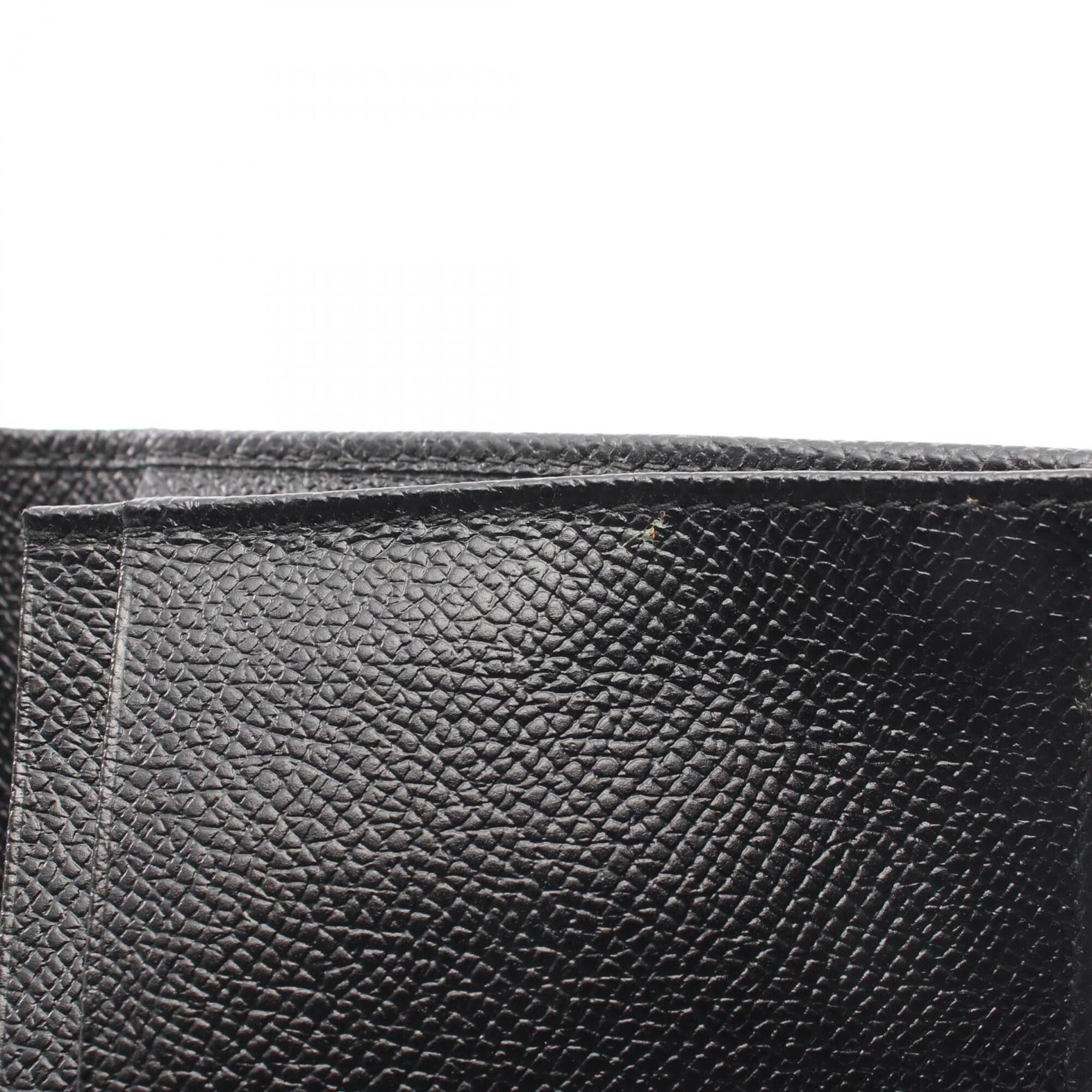 Bvlgari Black Leather Long Wallet (Bi-Fold) (Pre-Owned)