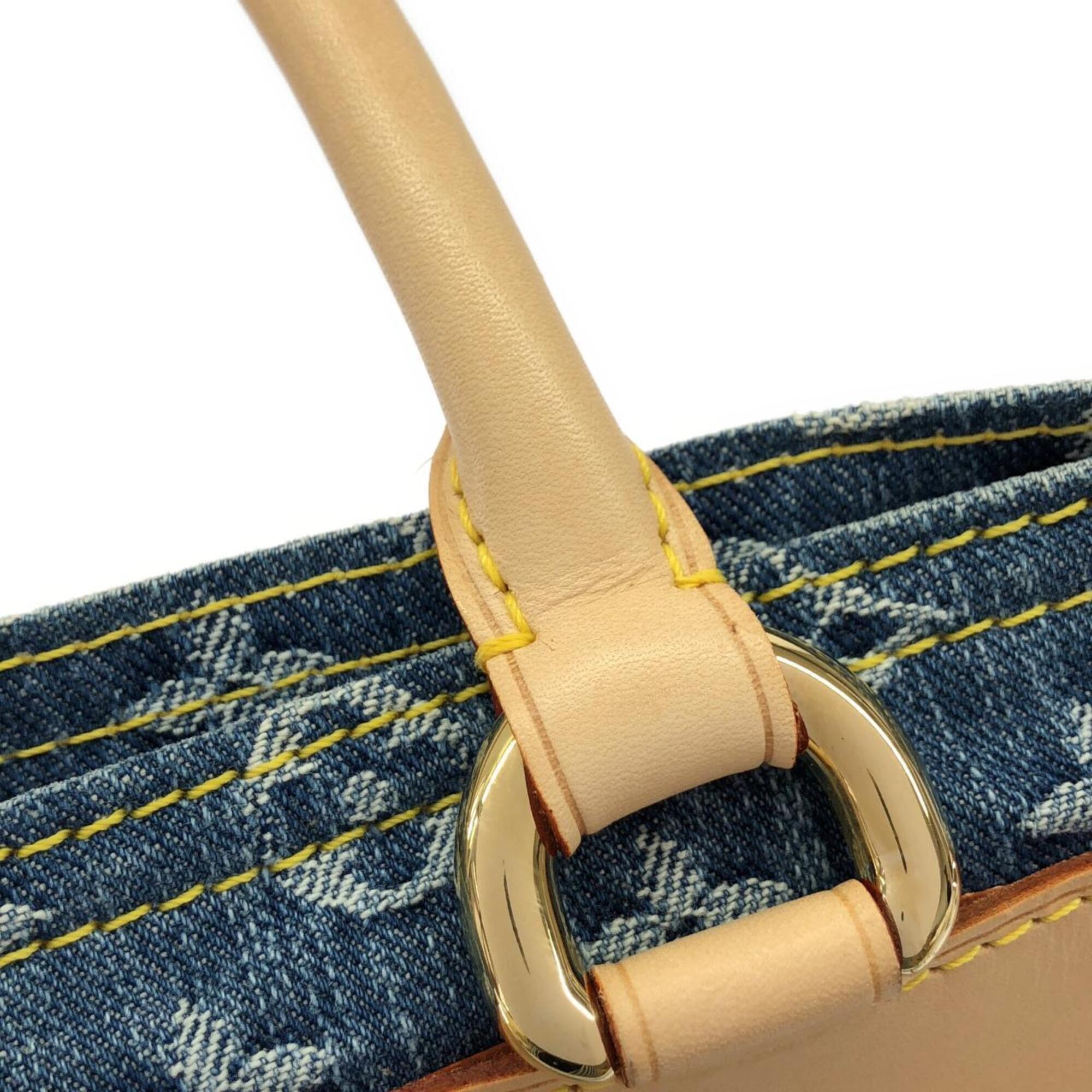 Louis Vuitton Monogram Denim Blue Monogram Denim Handbag (Pre-Owned)