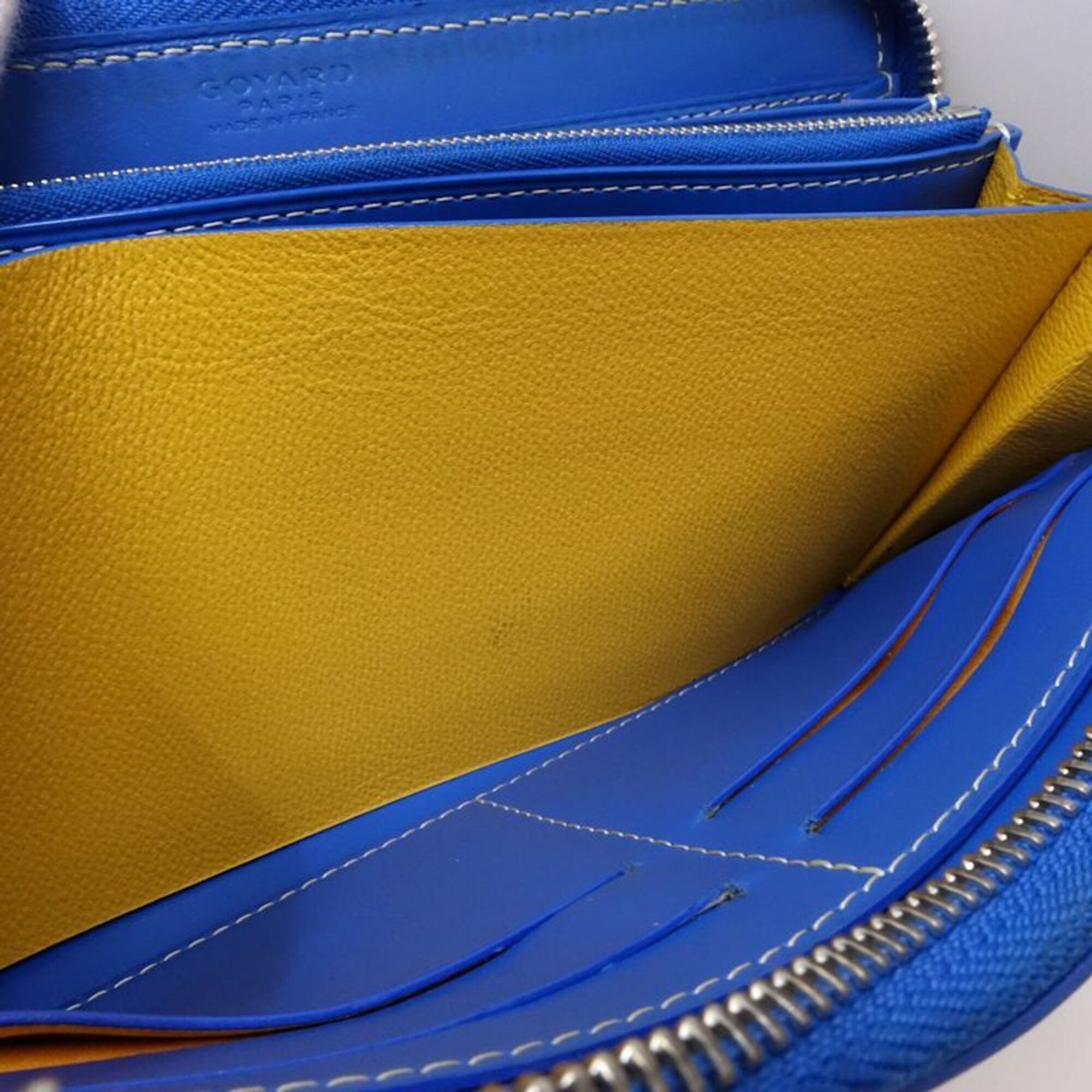 Goyard Sky Blue Leather Long Wallet (Bi-Fold) (Pre-Owned)