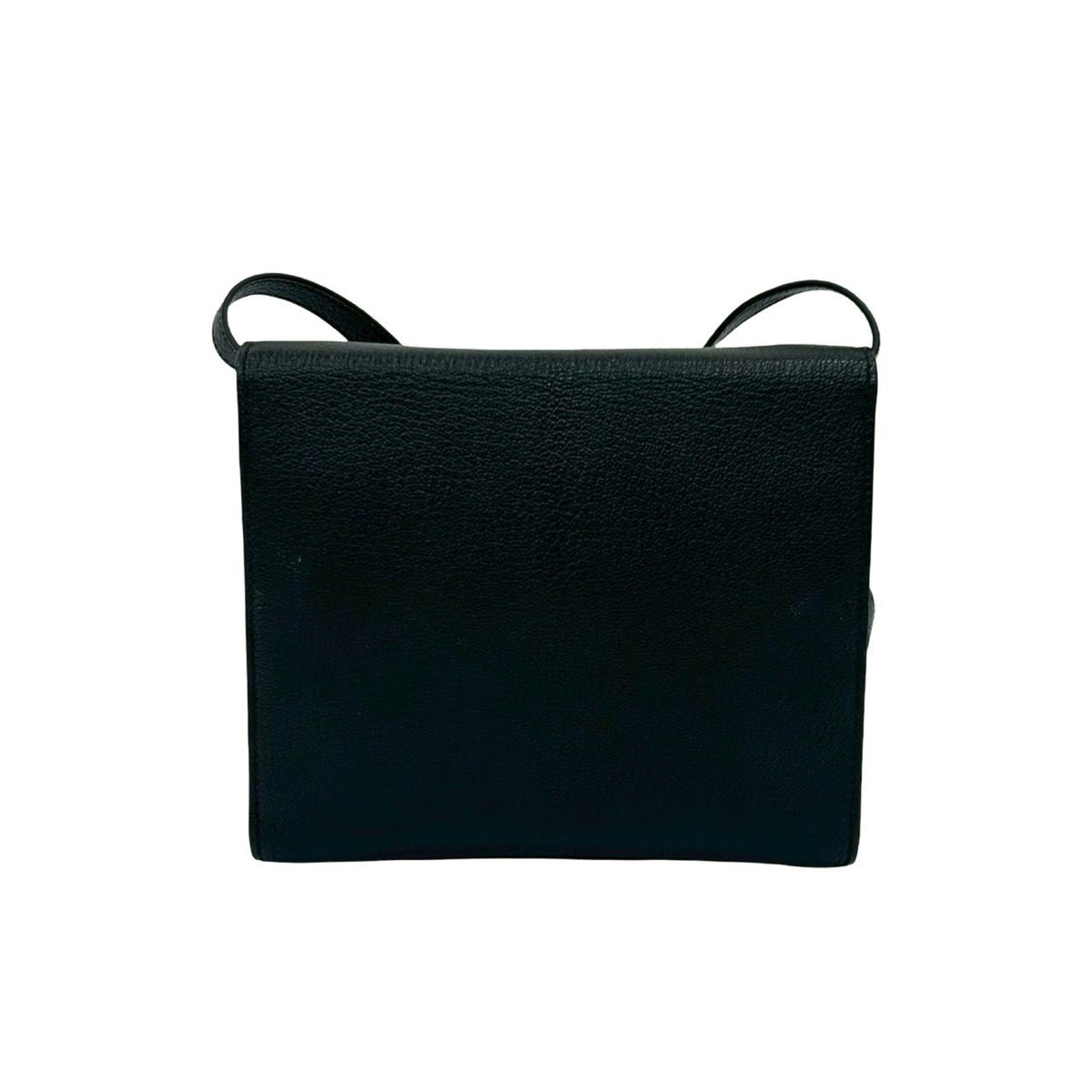 Hermes Black Chevre Leather Pochette Shoulder Bag (Pre-Owned)