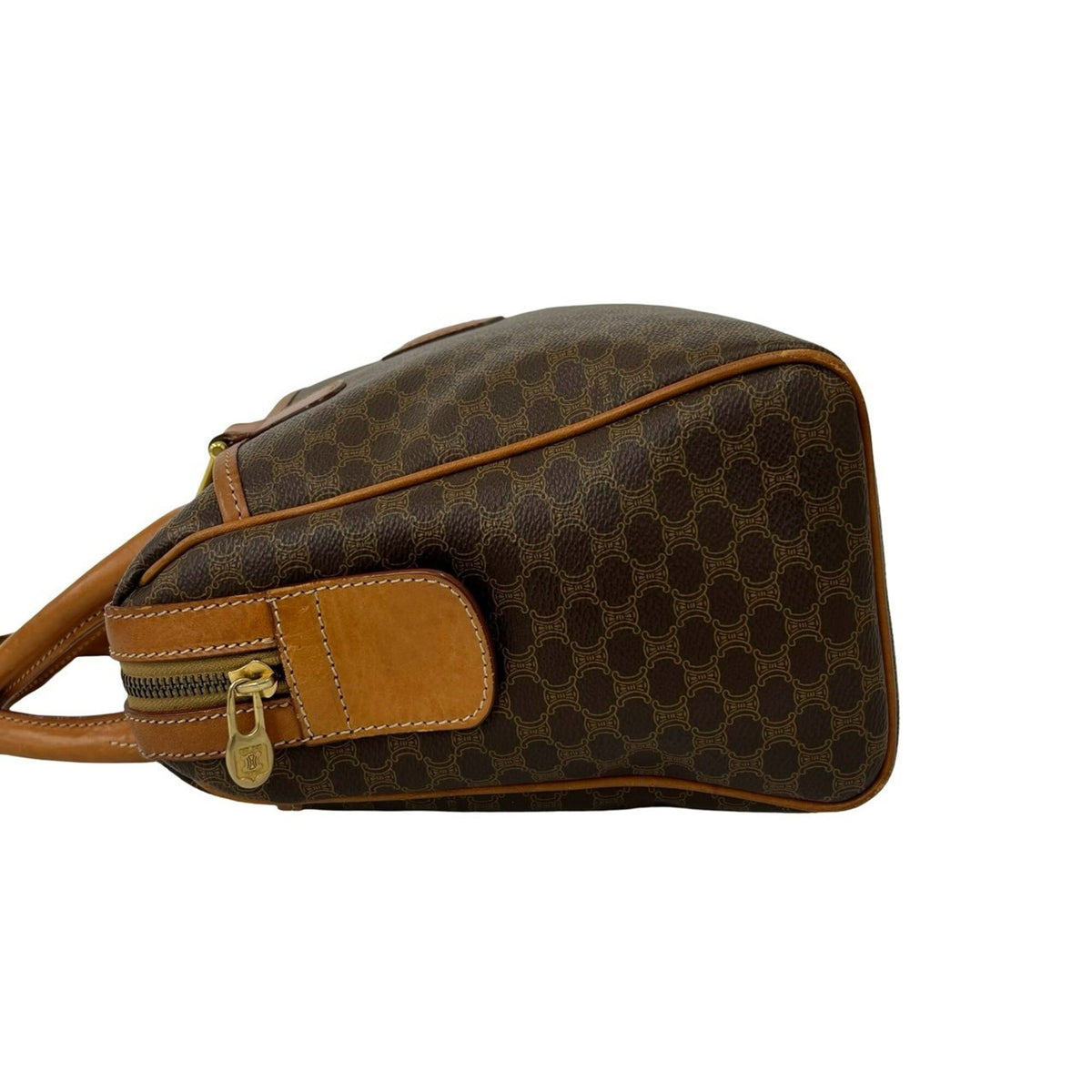 Celine Brown Pvc Leather Boston Bag Handbag Tote Bag (Pre-Owned)