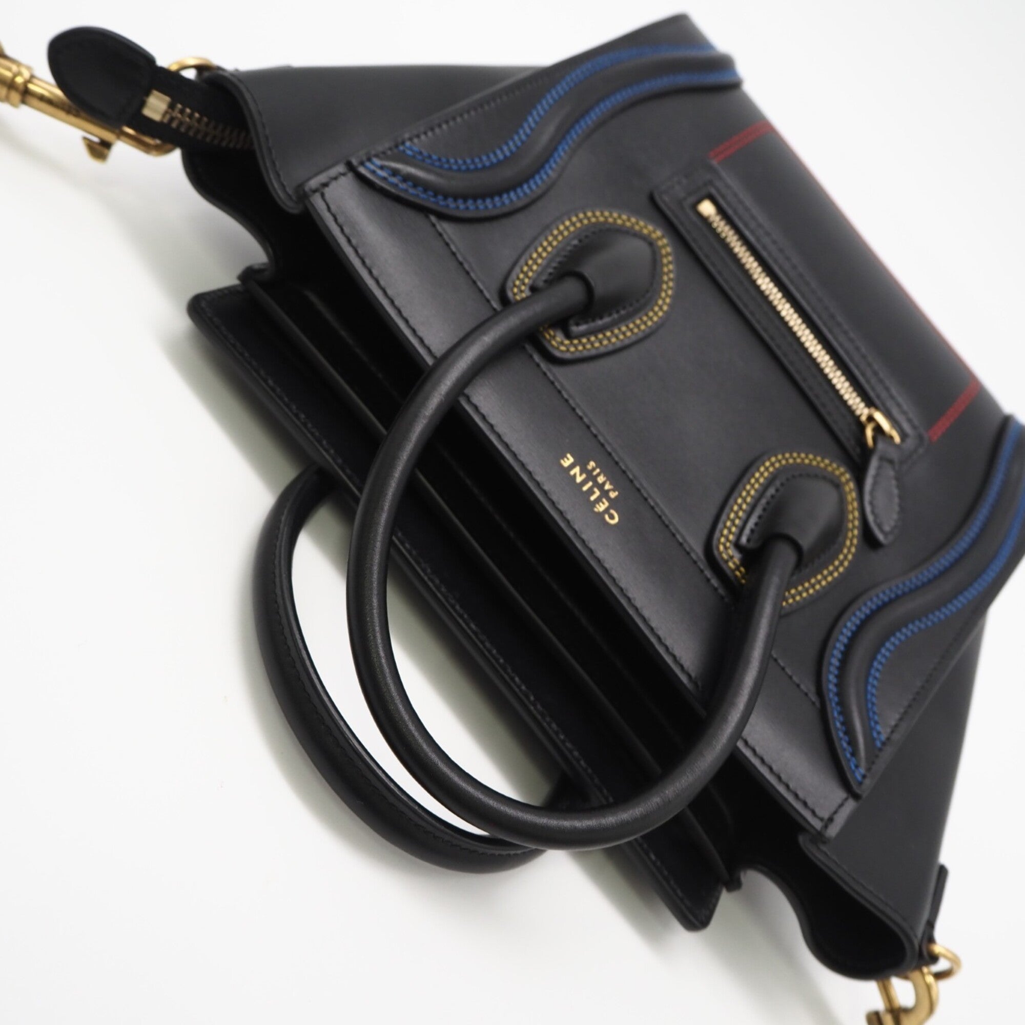 Celine Black Multi-Color Leather Handbag (Pre-Owned)