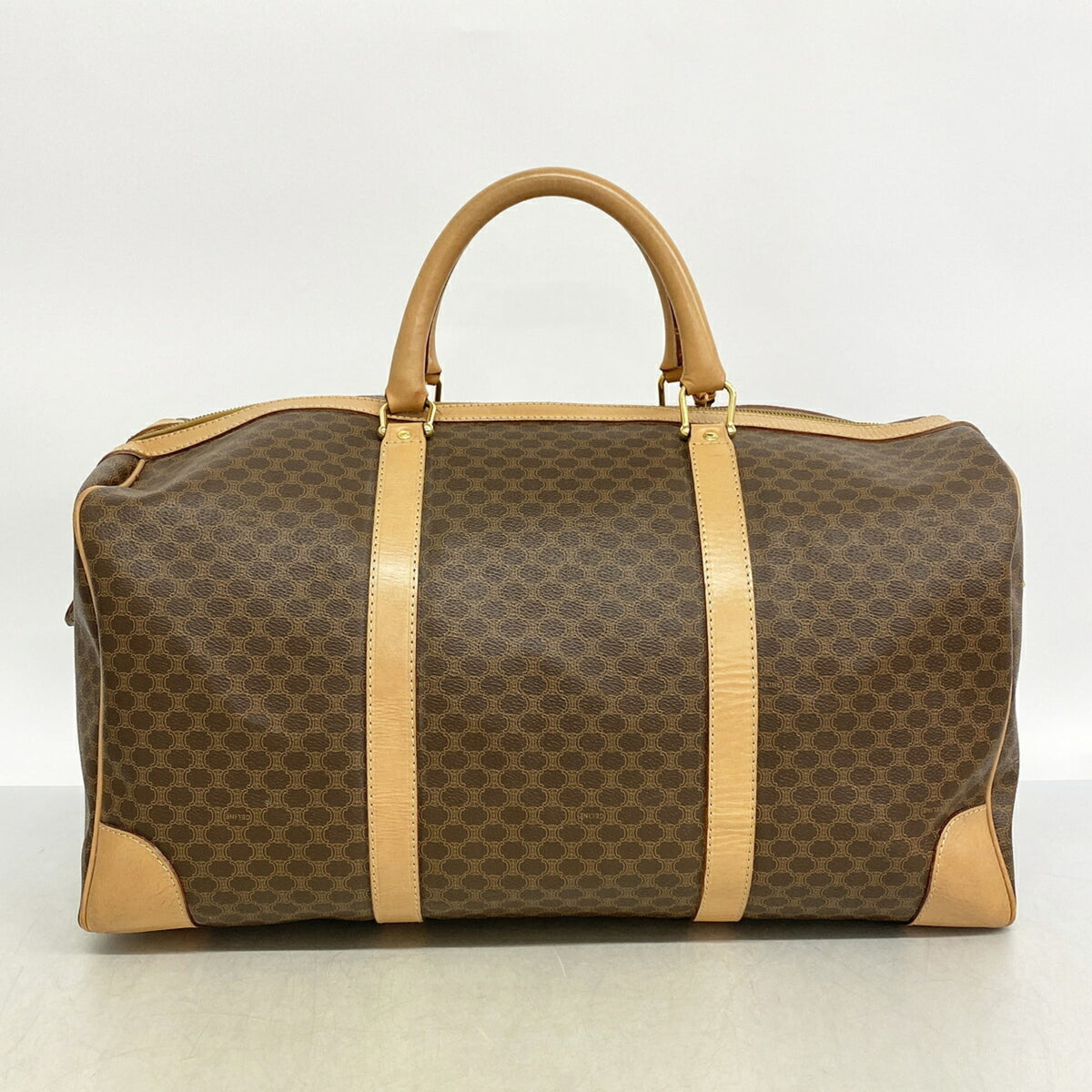 Unspecified Brown Pvc Boston Bag (Pre-Owned)