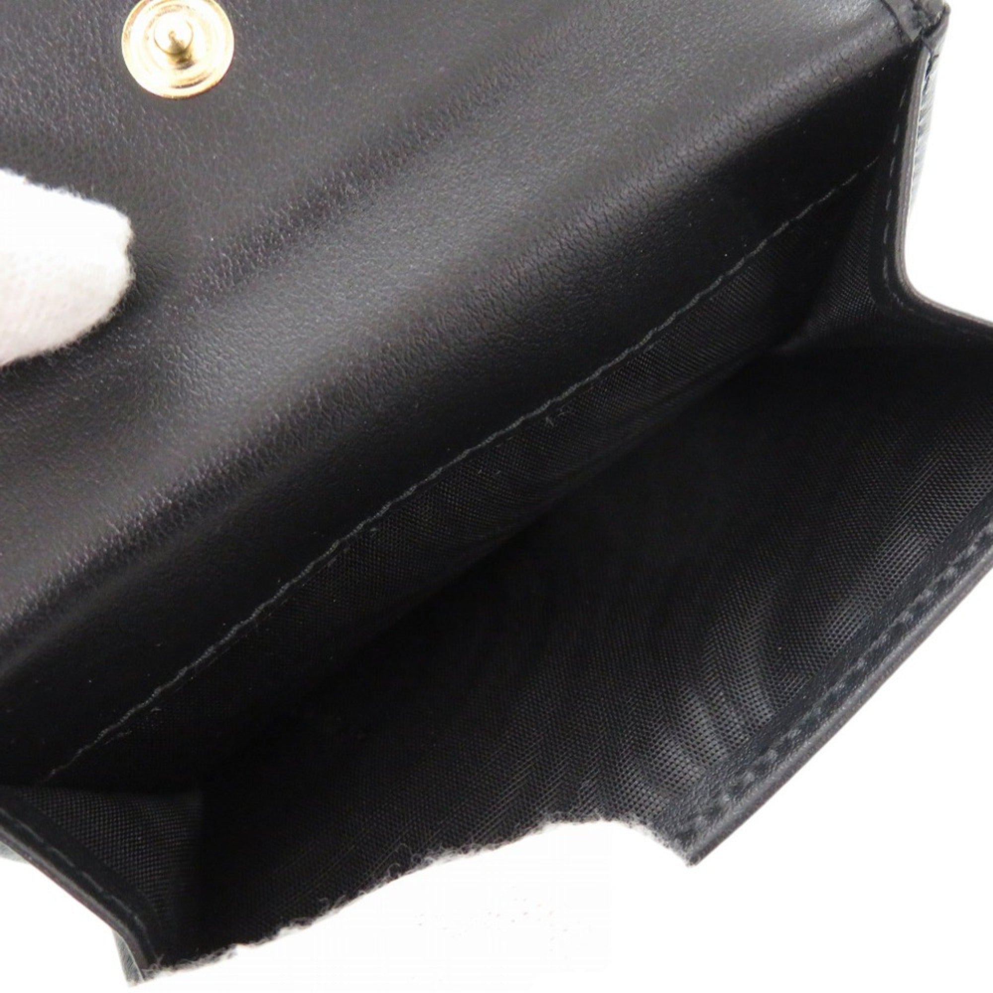 Prada Black Saffiano Triangle Wallet (Tri-Fold) (Pre-Owned)