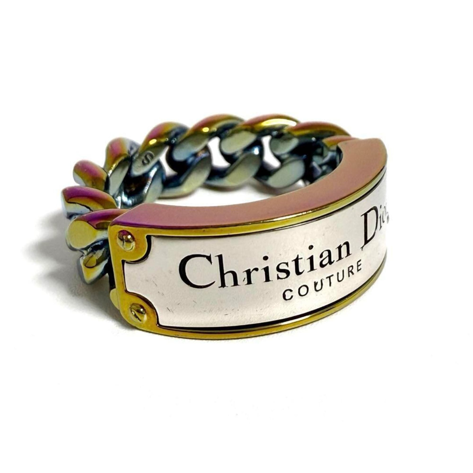 Christian Dior Multi-Color Metal Band Ring (Pre-Owned)