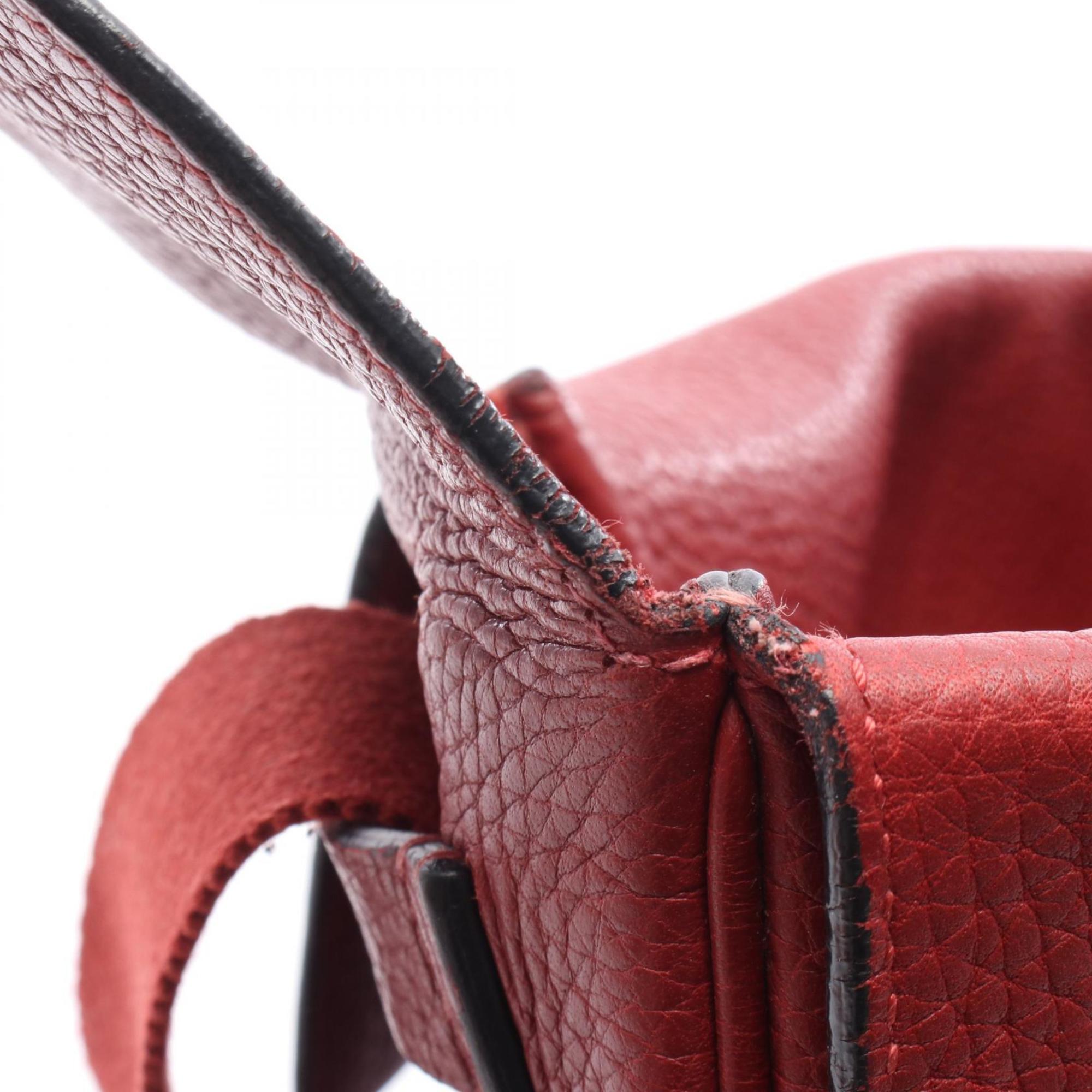 Hermes Red Color Rouge Garance Taurillon Clemence Leather Shoulder Bag (Pre-Owned)