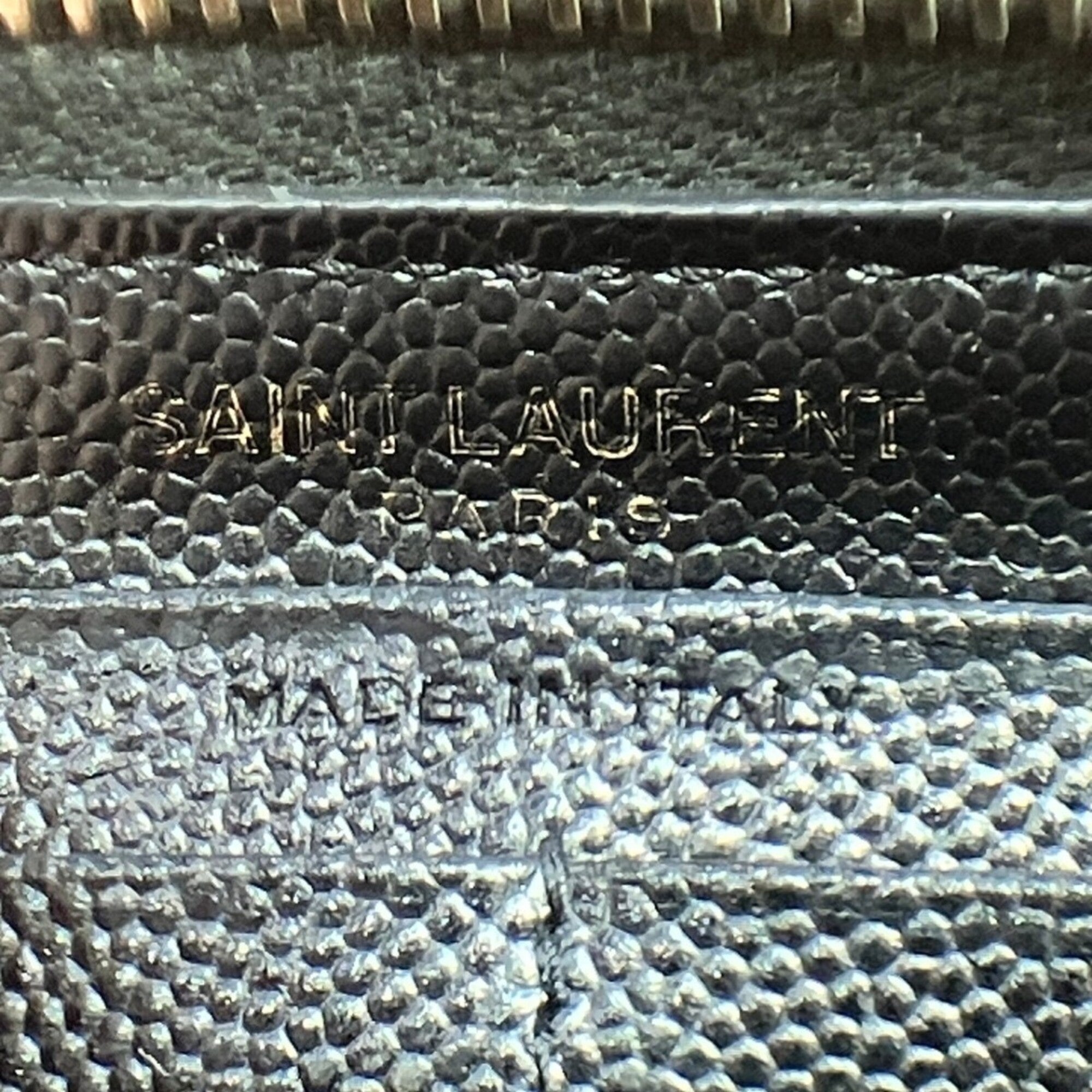 Yves Saint Laurent Black Leather Coin Purse/Coin Case (Pre-Owned)