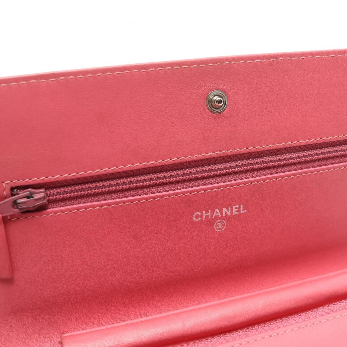 Chanel Pink Grained Calfskin Handbag Shoulder Bag (Pre-Owned)