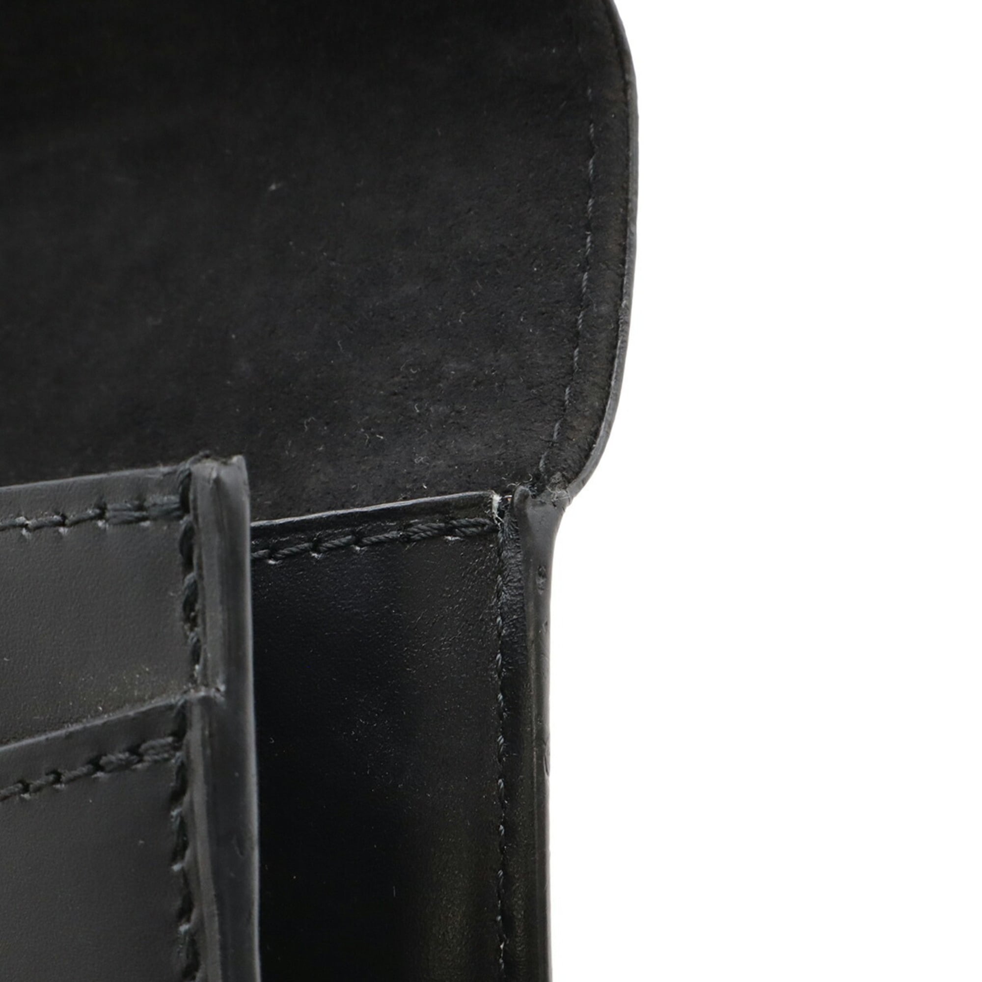 Louis Vuitton Noir Leather Pochette Shoulder Bag (Pre-Owned)
