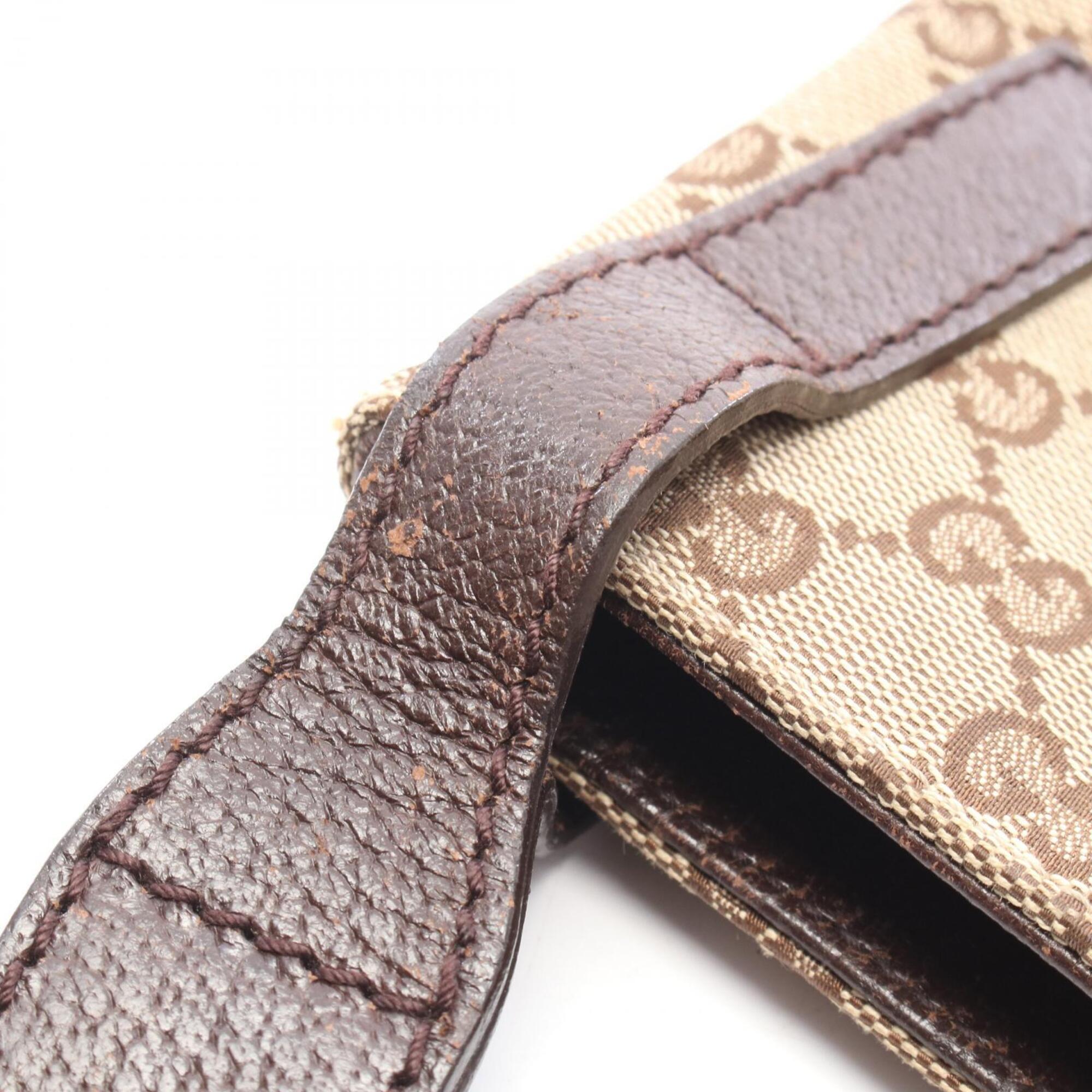 Gucci Gg Canvas Beige Brown Gg Canvas Handbag Shoulder Bag (Pre-Owned)