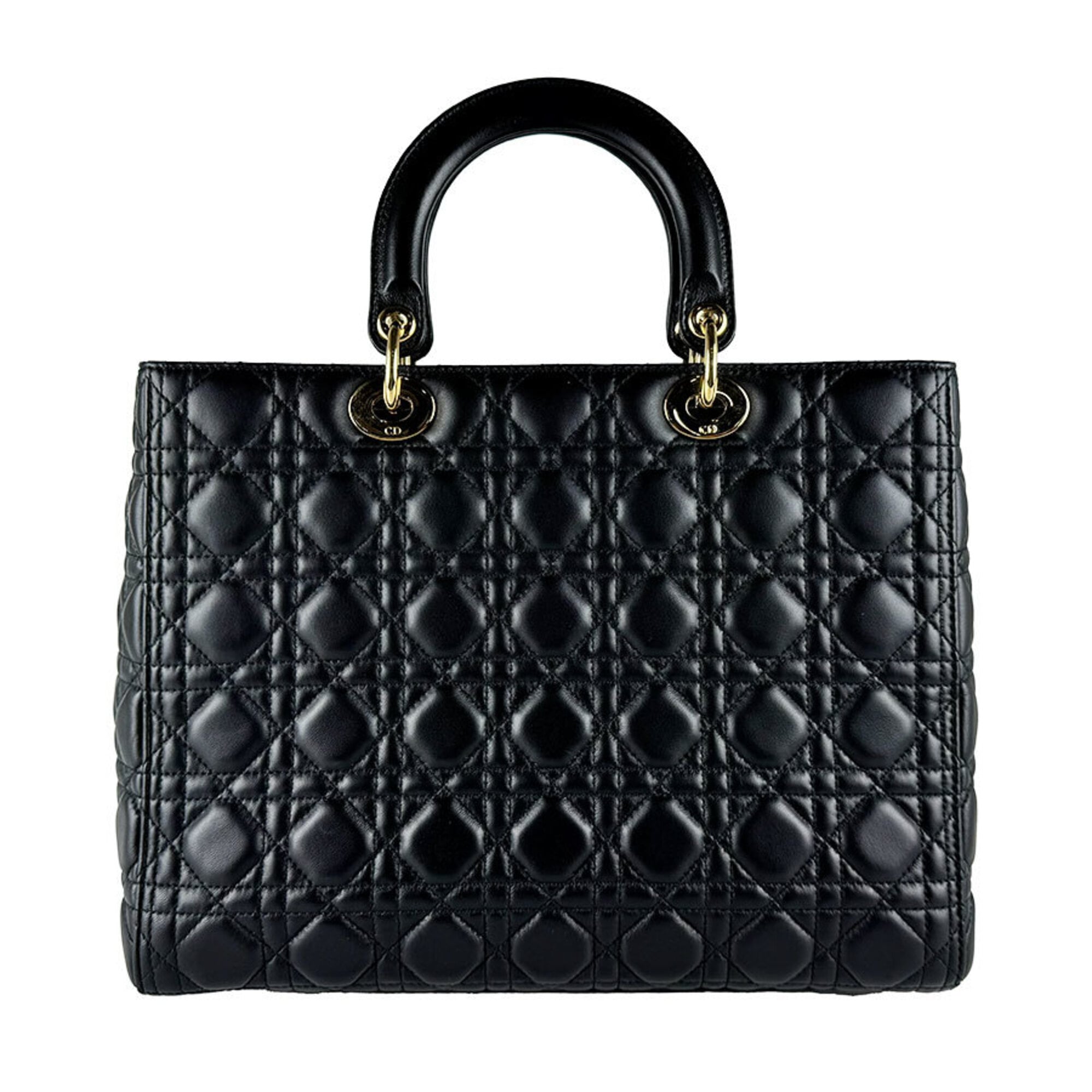 Christian Dior Black Leather Handbag Shoulder Bag (Pre-Owned)